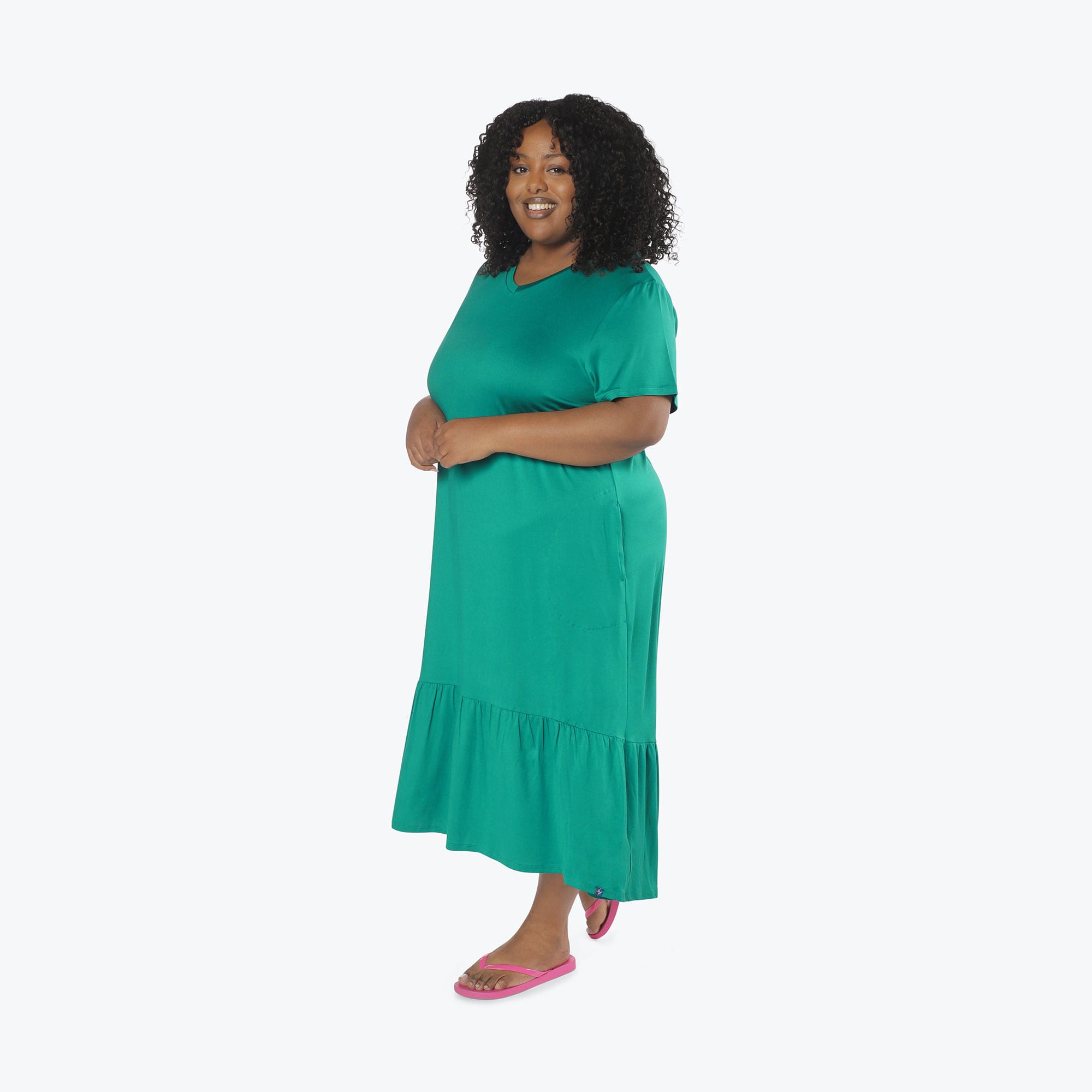 Swing High Low Maxi Dress - KELLY GREEN - Swing_Dress_Kelly-Green_XL_03