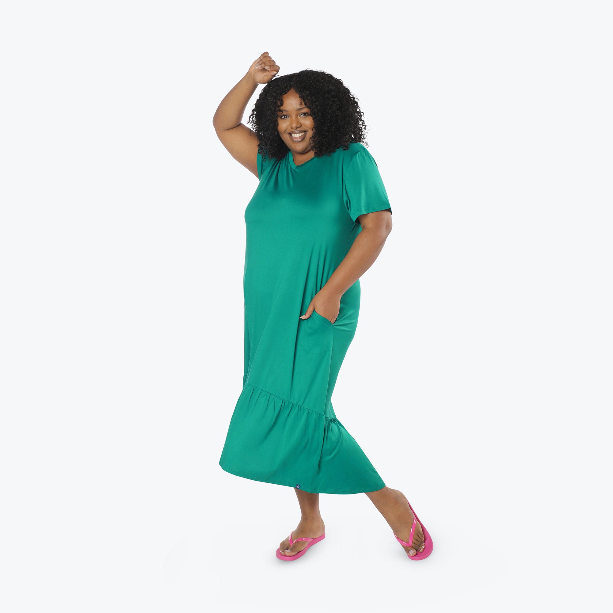 Swing High Low Maxi Dress - KELLY GREEN - Swing_Dress_Kelly-Green_XL_05
