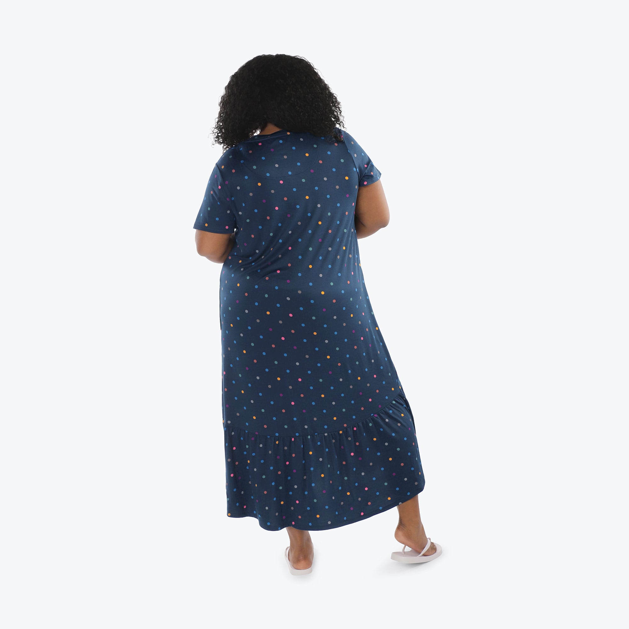 Swing High Low Maxi Dress - MULTI DOTS NAVY - Swing_Dress_Multi-Dots_XL_02