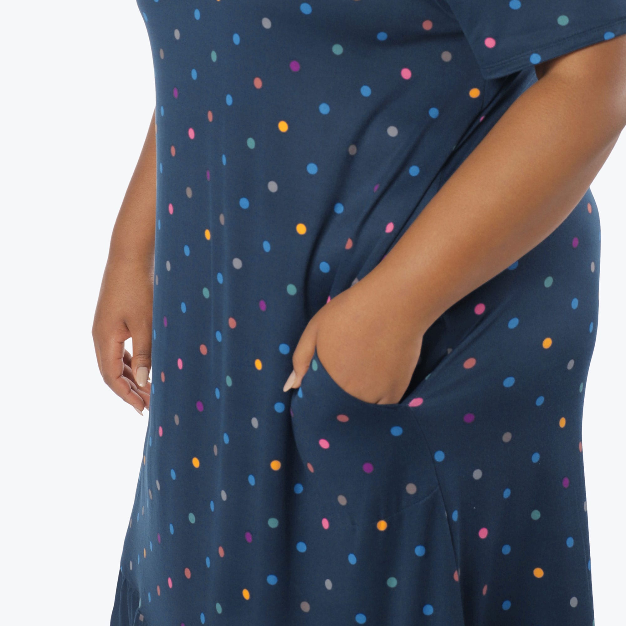 Swing High Low Maxi Dress - MULTI DOTS NAVY - Swing_Dress_Multi-Dots_XL_04