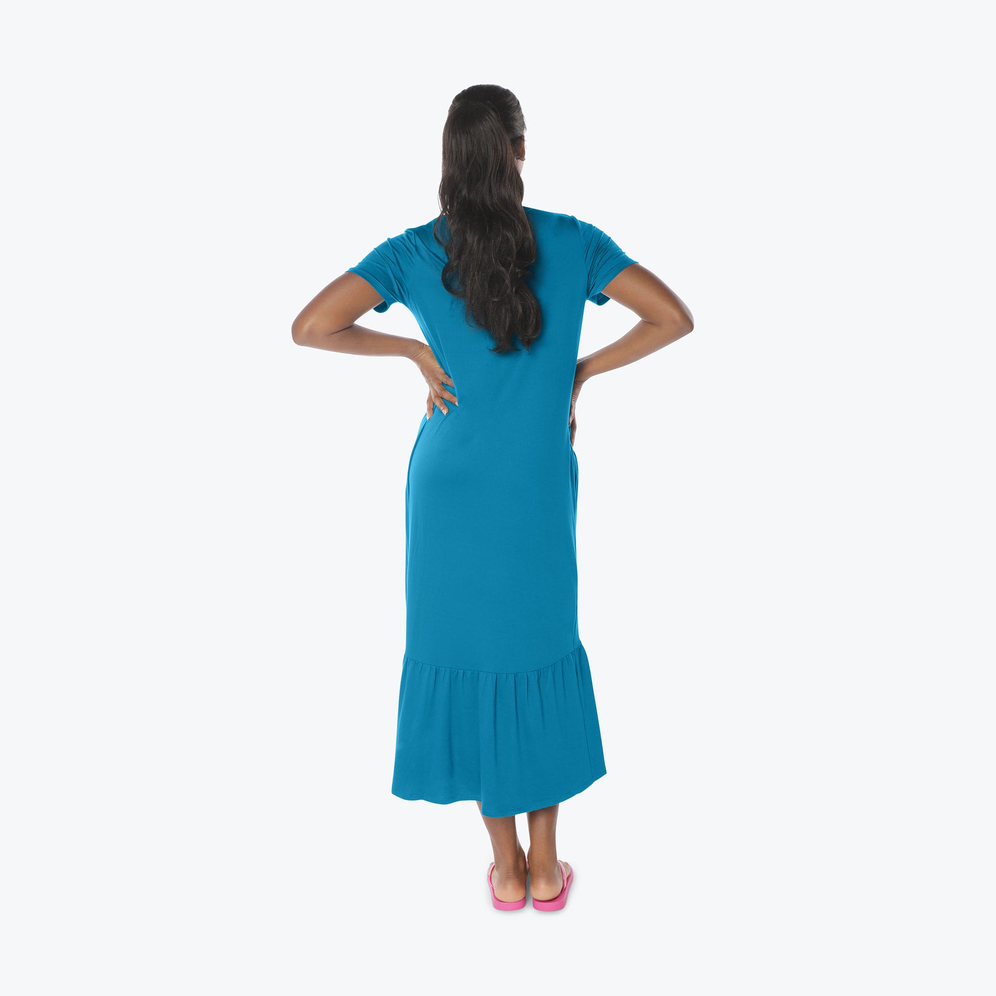 Swing High Low Maxi Dress - OCEAN BLUE - Swing_Dress_Ocean-Blue_S_02