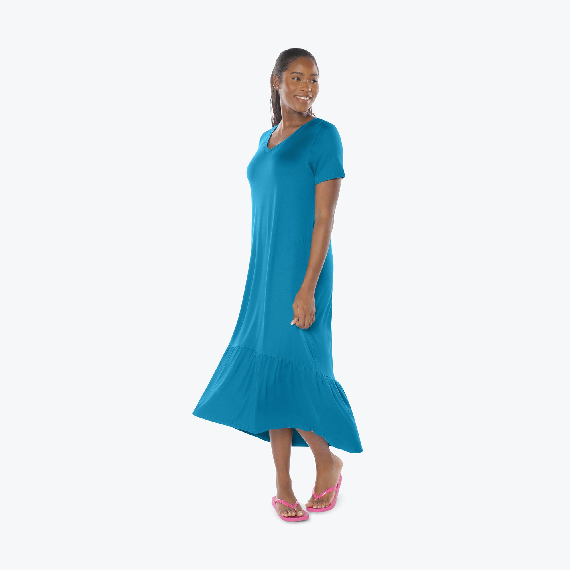 Swing High Low Maxi Dress - OCEAN BLUE - Swing_Dress_Ocean-Blue_S_05