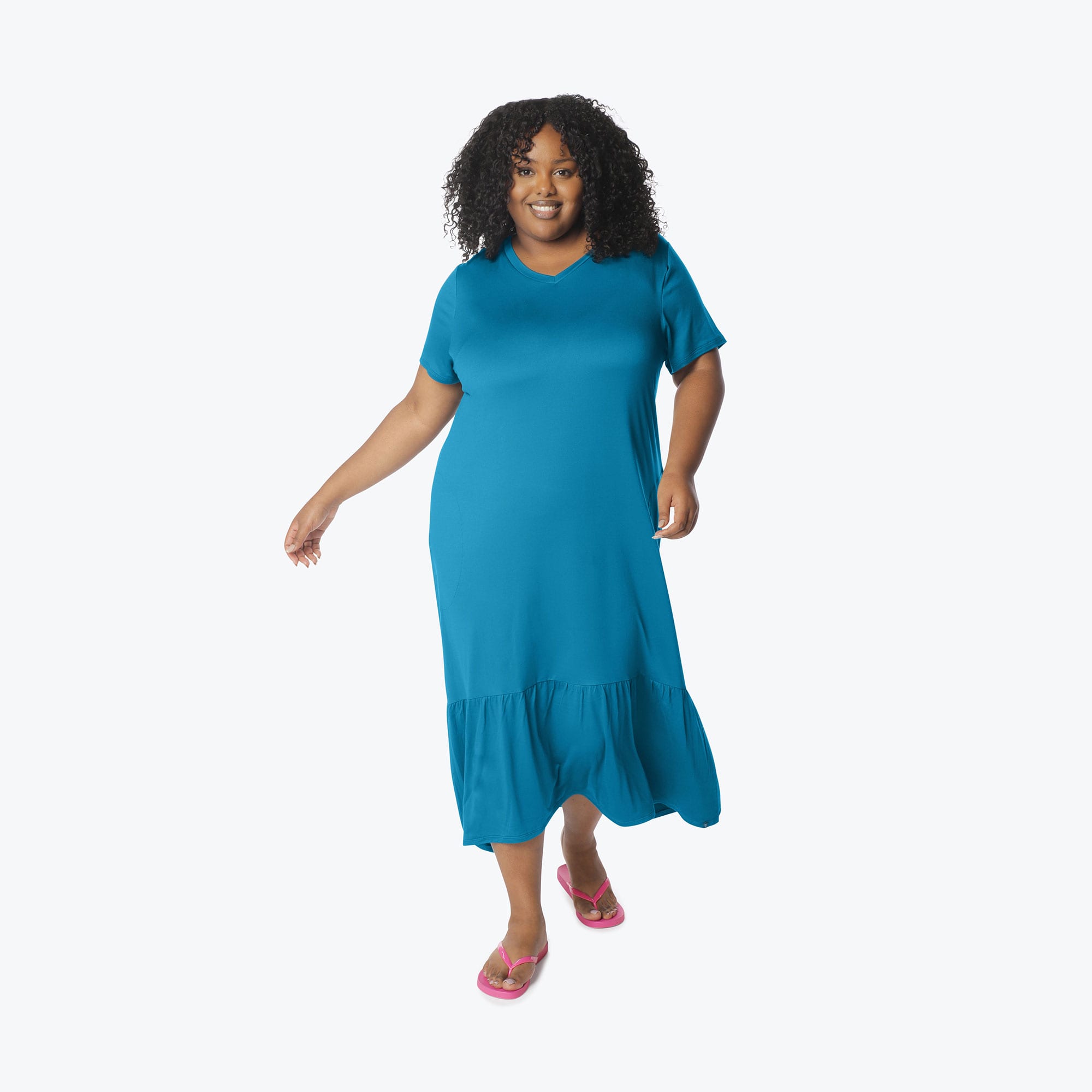 Swing High Low Maxi Dress - OCEAN BLUE - Swing_Dress_Ocean-Blue_XL_01a