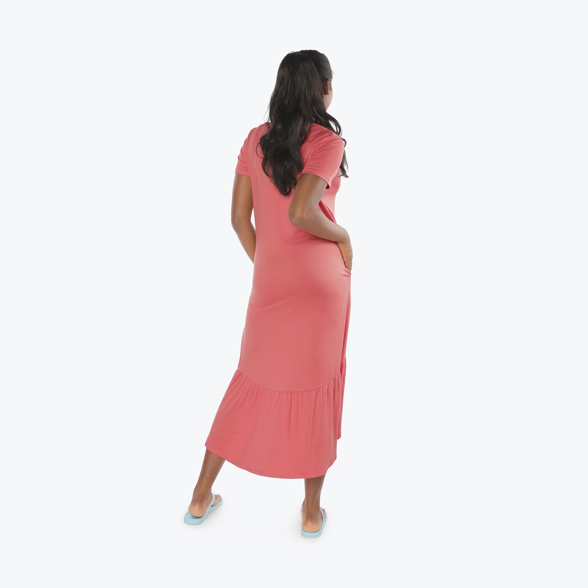 Swing High Low Maxi Dress - WATERMELON ICEPOP - Swing_Dress_Watermelon-Icepop_S_02