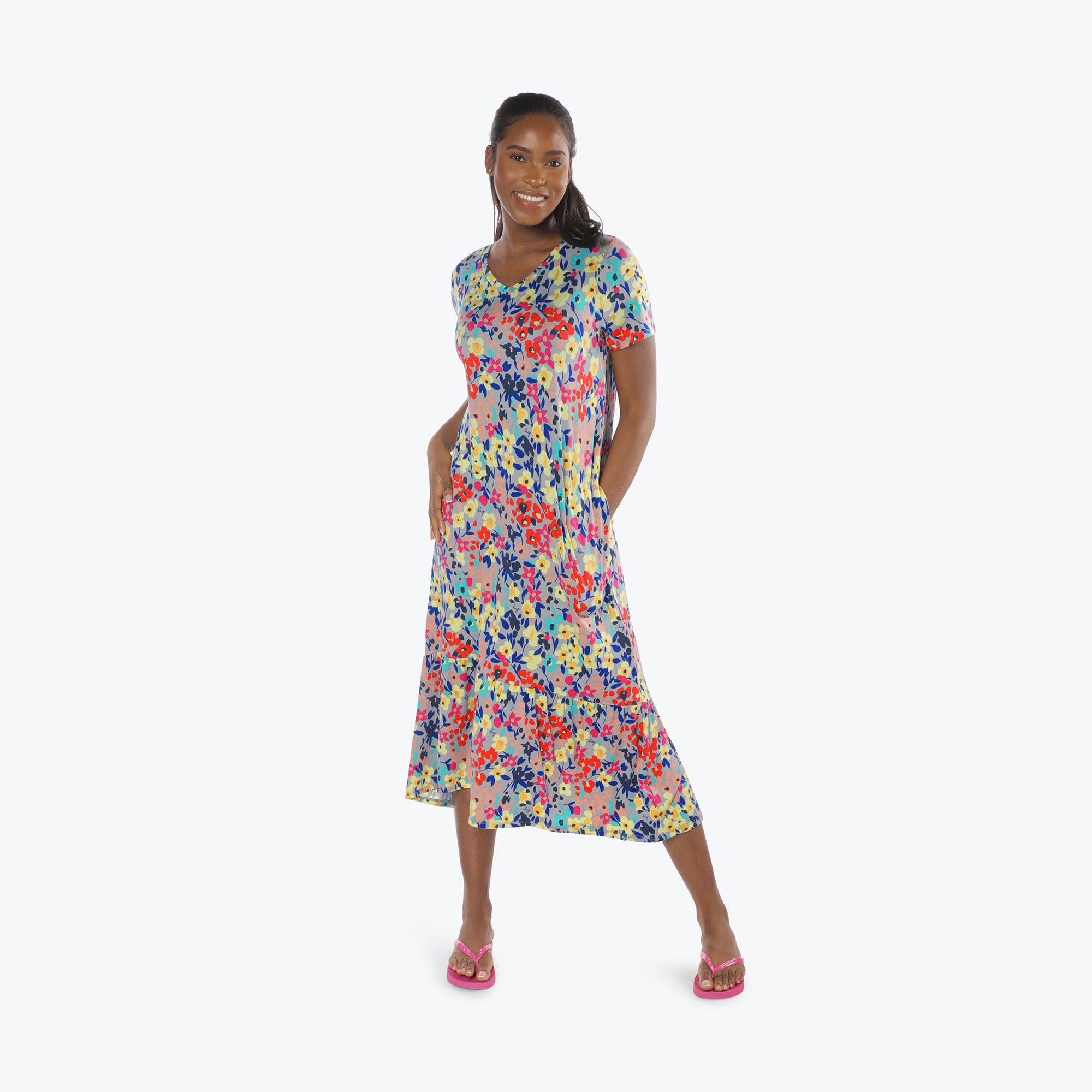 Swing High Low Maxi Dress - WILDFLOWER MULTI - Swing_Dress_WildflowerMulti_S_01a