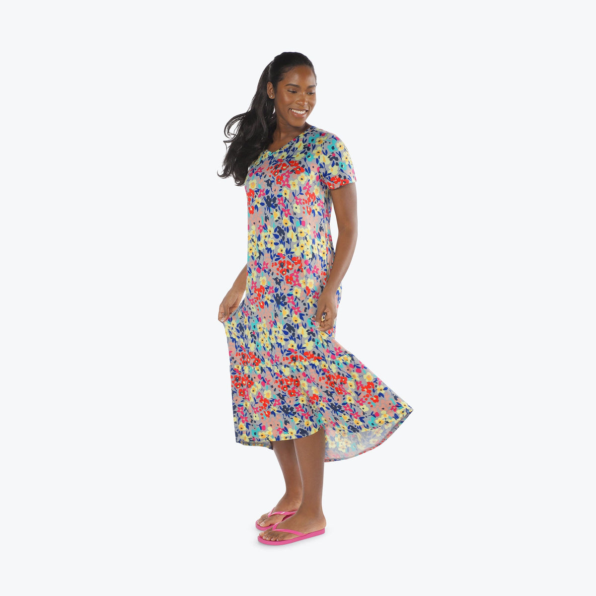 Swing High Low Maxi Dress - WILDFLOWER MULTI - Swing_Dress_WildflowerMulti_S_05