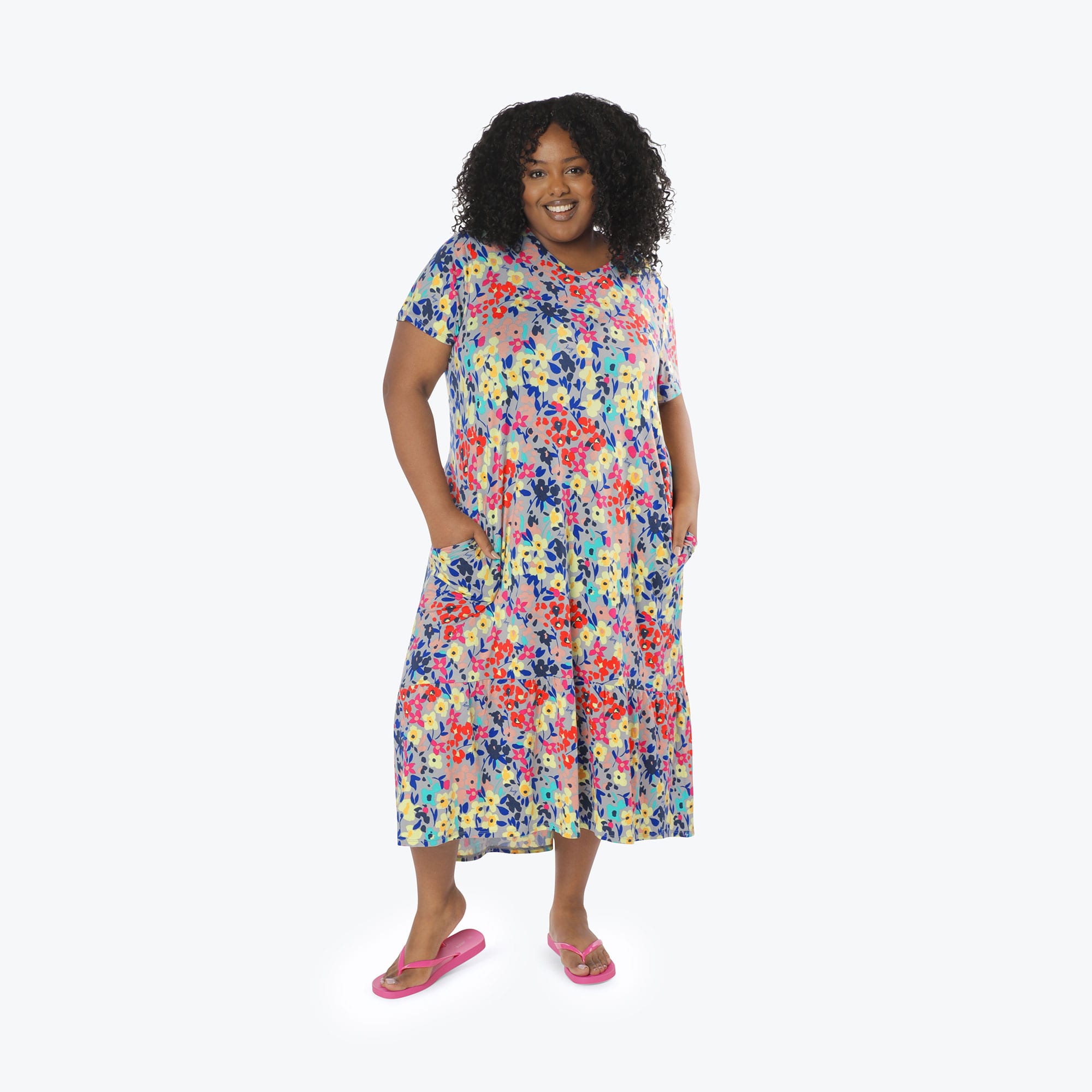 Swing High Low Maxi Dress - WILDFLOWER MULTI - Swing_Dress_WildflowerMulti_XL_01a