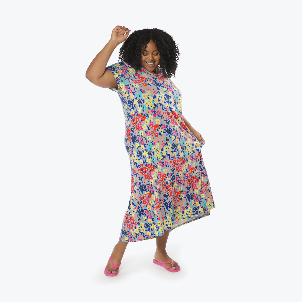 Swing High Low Maxi Dress - WILDFLOWER MULTI - Swing_Dress_WildflowerMulti_XL_05