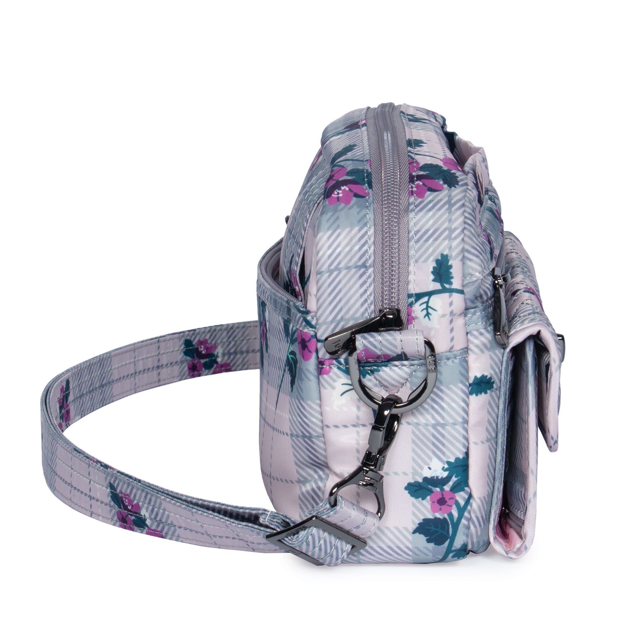 Switch Convertible Crossbody Bag - PLAID FLORAL PEARL - Switch_PlaidFloralPearl_03