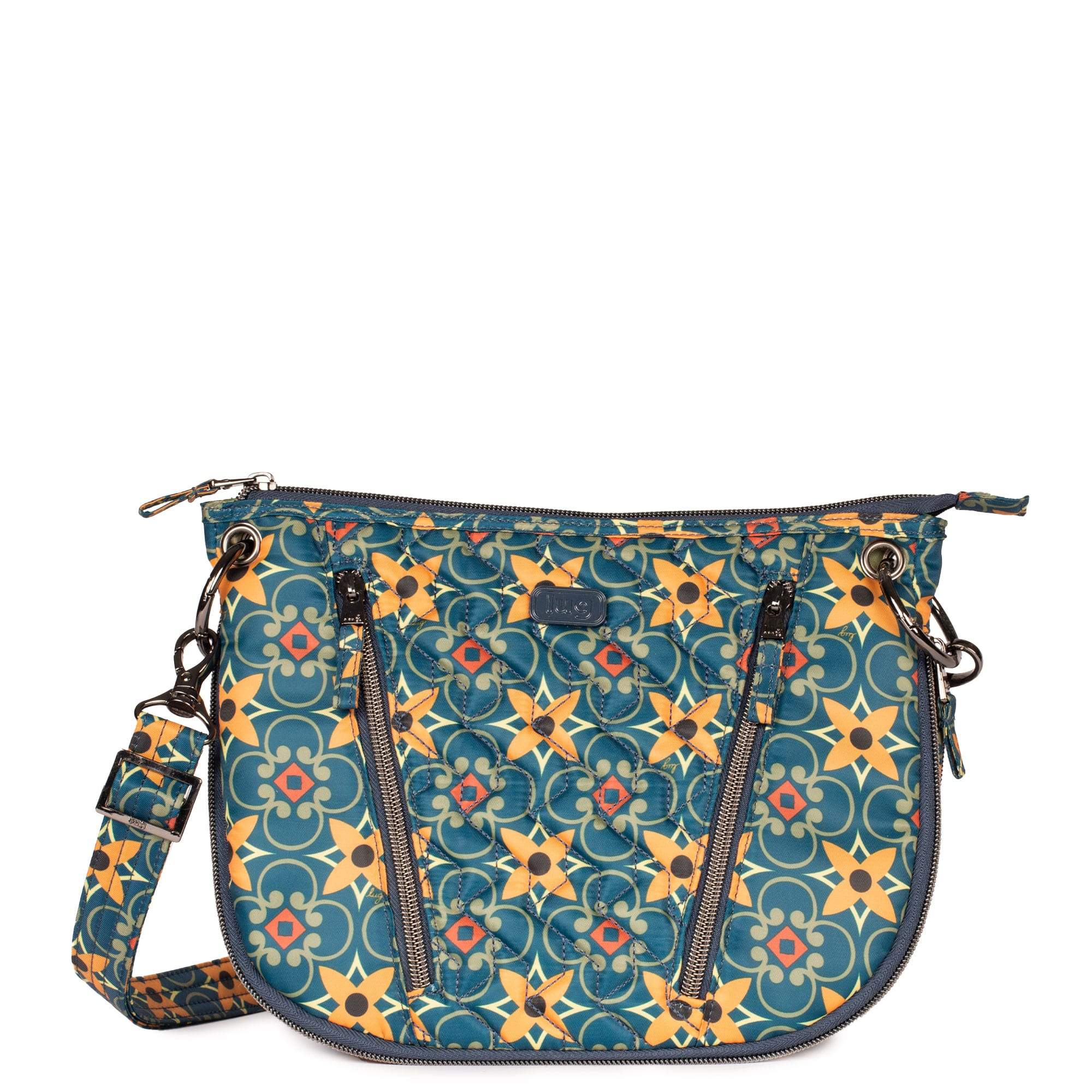 Swivel Convertible Crossbody - TILES TEAL - Swivel_TilesTeal_01
