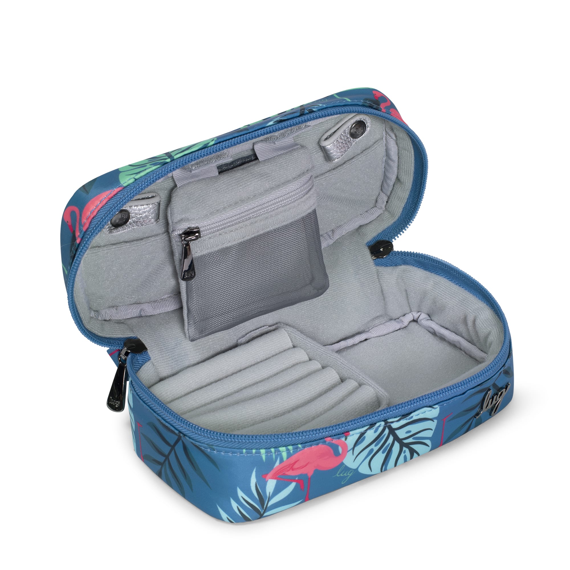 Swizzle Jewelry Case - FLAMINGO BLUE - Swizzle_FlamingoBlue_05