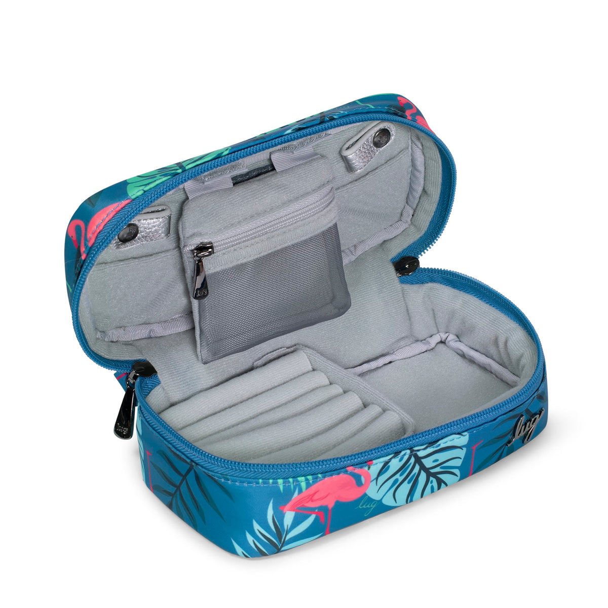 Swizzle Jewelry Case - FLAMINGO BLUE - Swizzle_FlamingoBlue_05