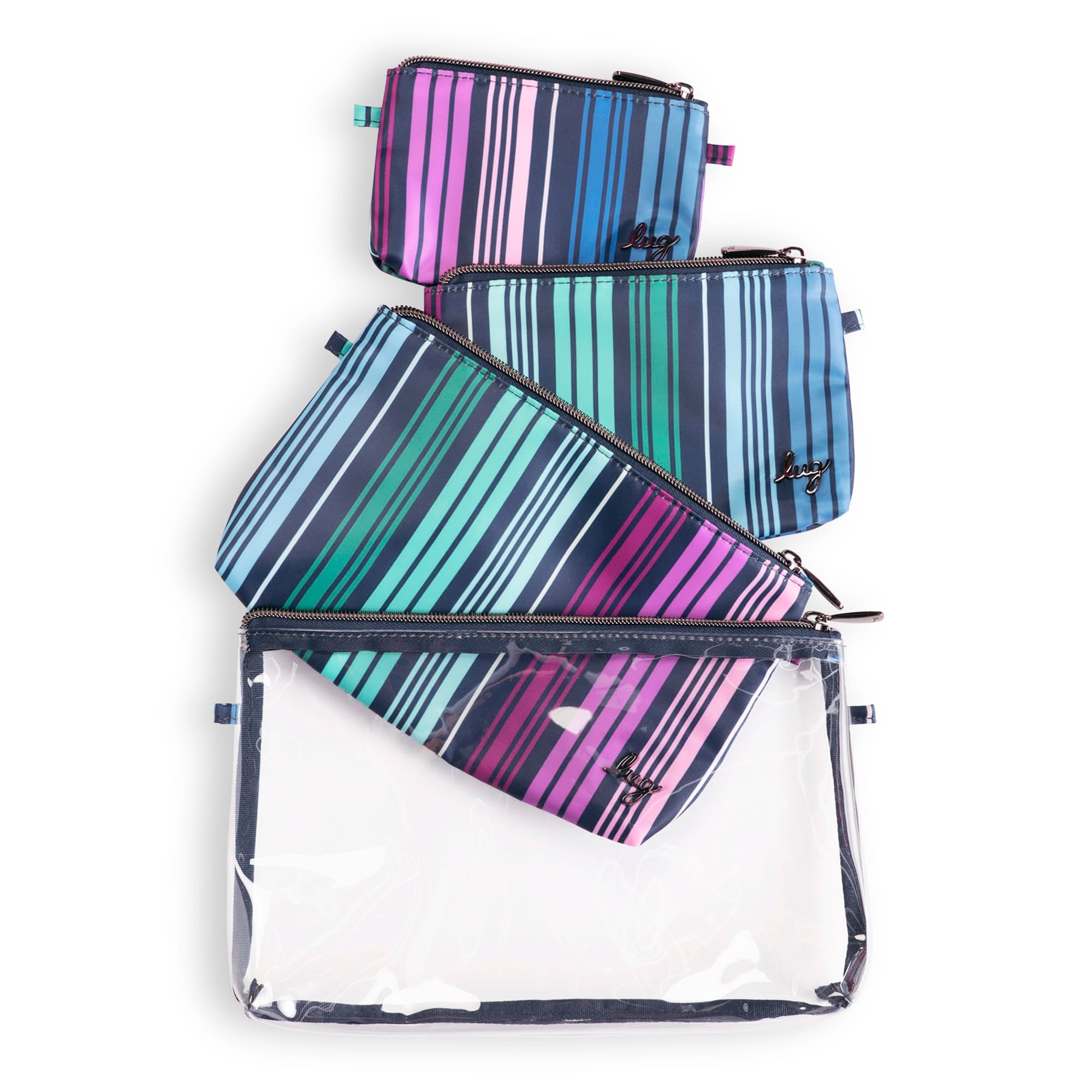 Tackle 4pc Storage Pouches - LOVE STRIPE MULTI - TacklePouches_Love_Straps_03