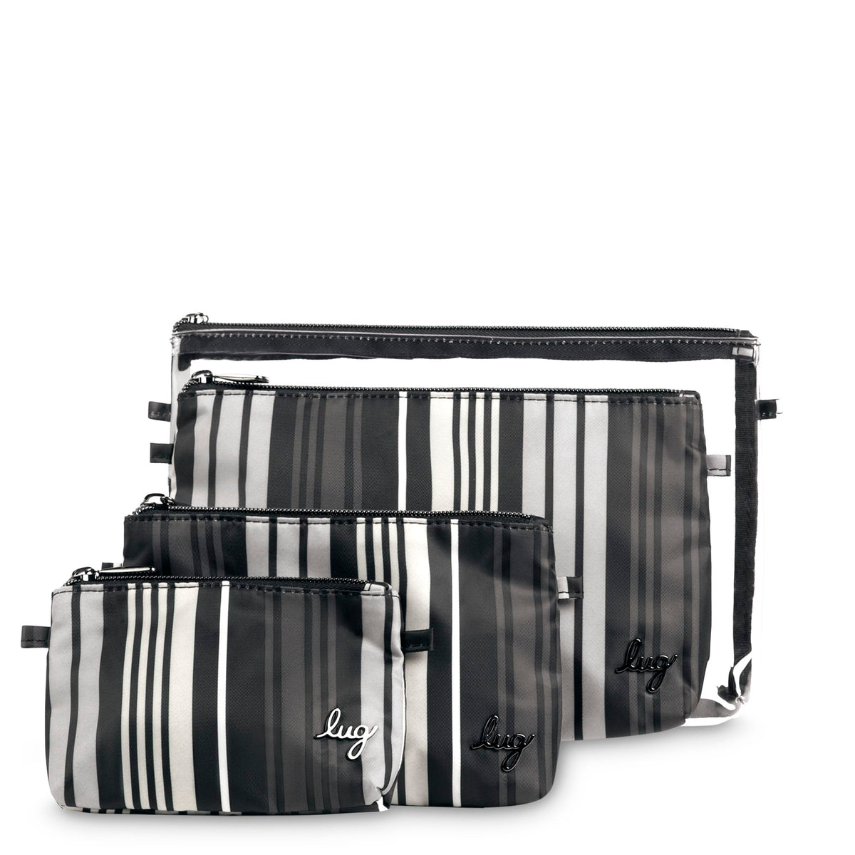 Lig 11 Striped Canvas Vanity Bag Beige