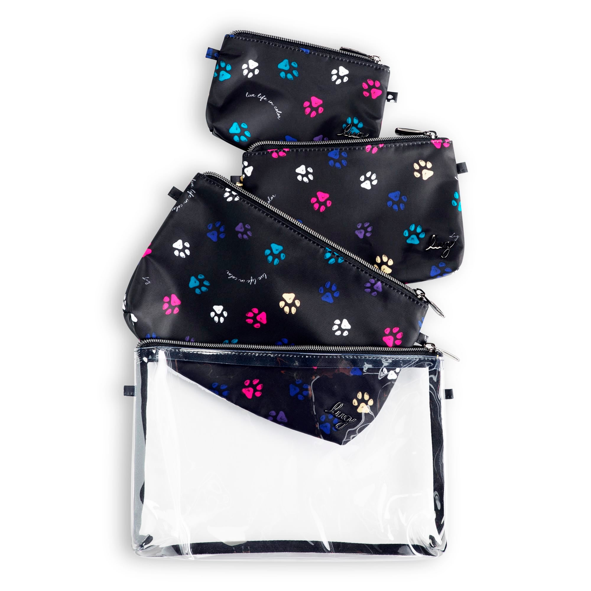 Tackle 4pc Storage Pouches - PAWS BLACK - TacklePouches_Paws_Black_03