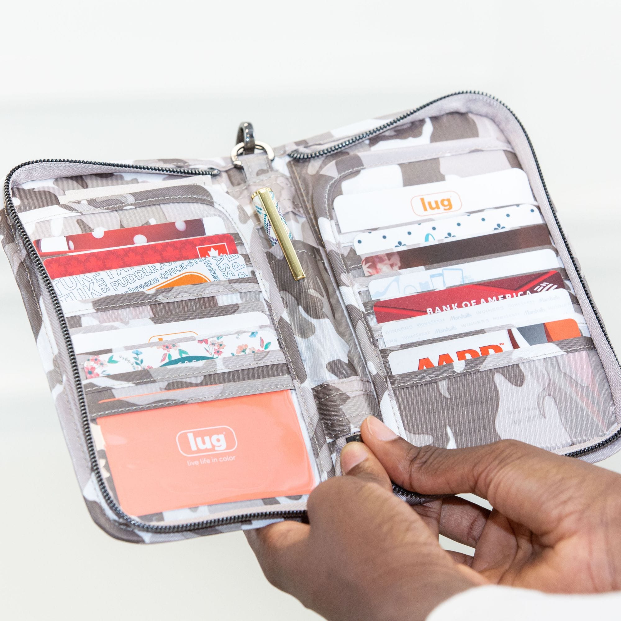 Tandem Zip SE RFID Wallet - CAMO TAUPE - TandemSE-CamoT