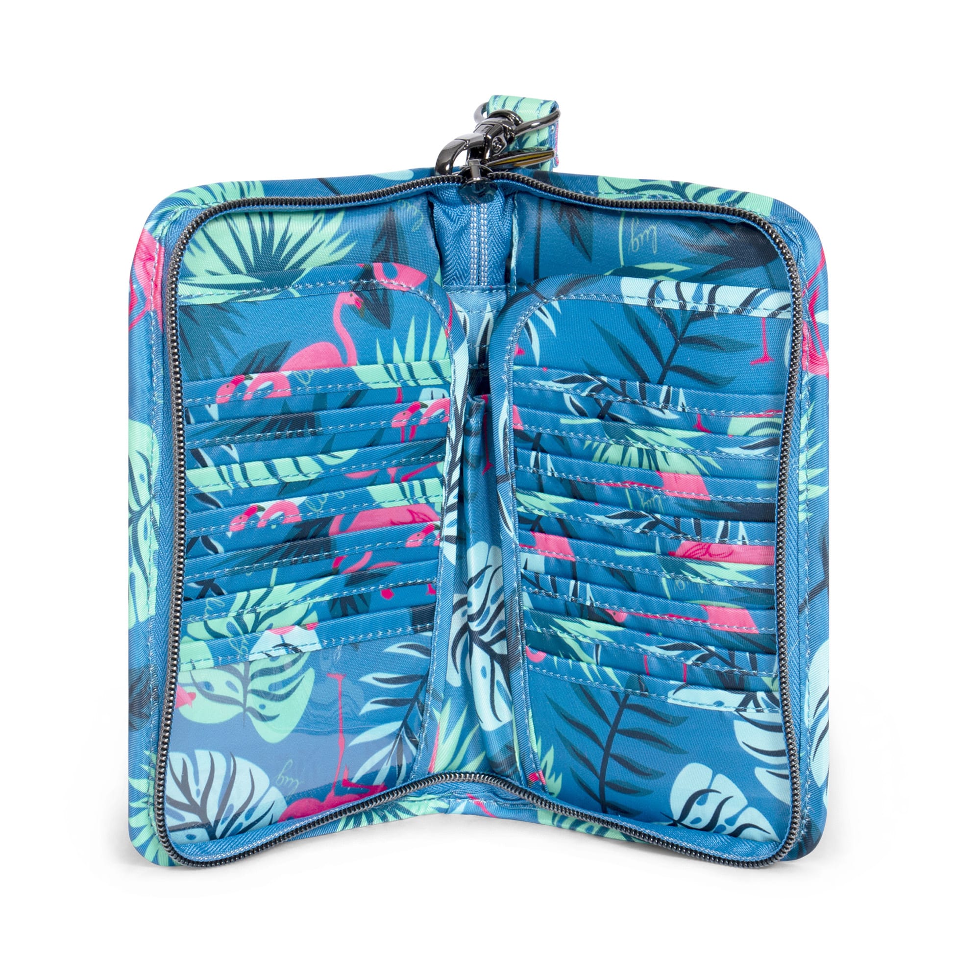 Tandem Zip SE RFID Wallet - FLAMINGO BLUE - TandemSE_FlamingoBlue_05
