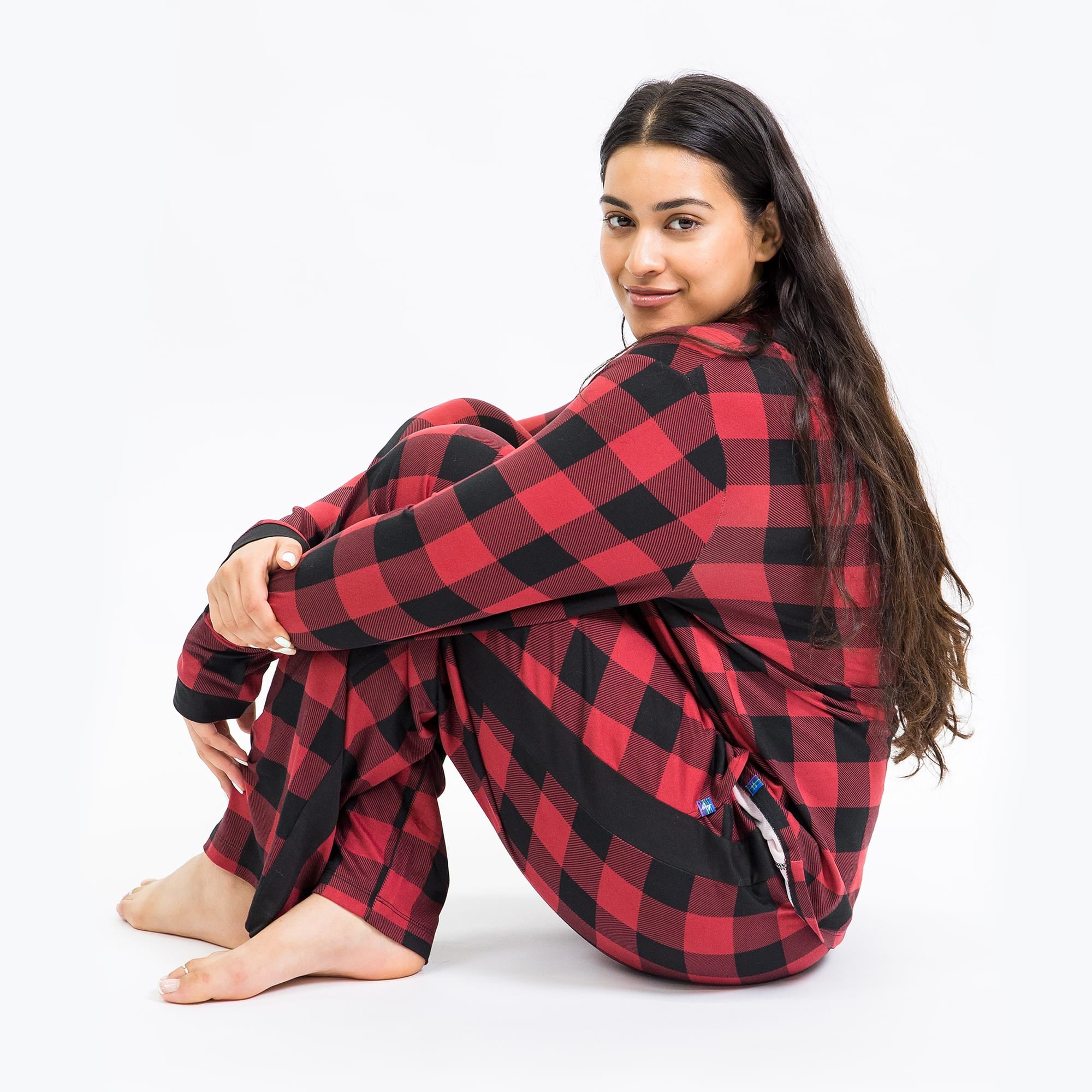 Tandem Collar Pajama Set - BUFFALO CHECK RED - Tandem_BuffaloCheckRed_M_01a