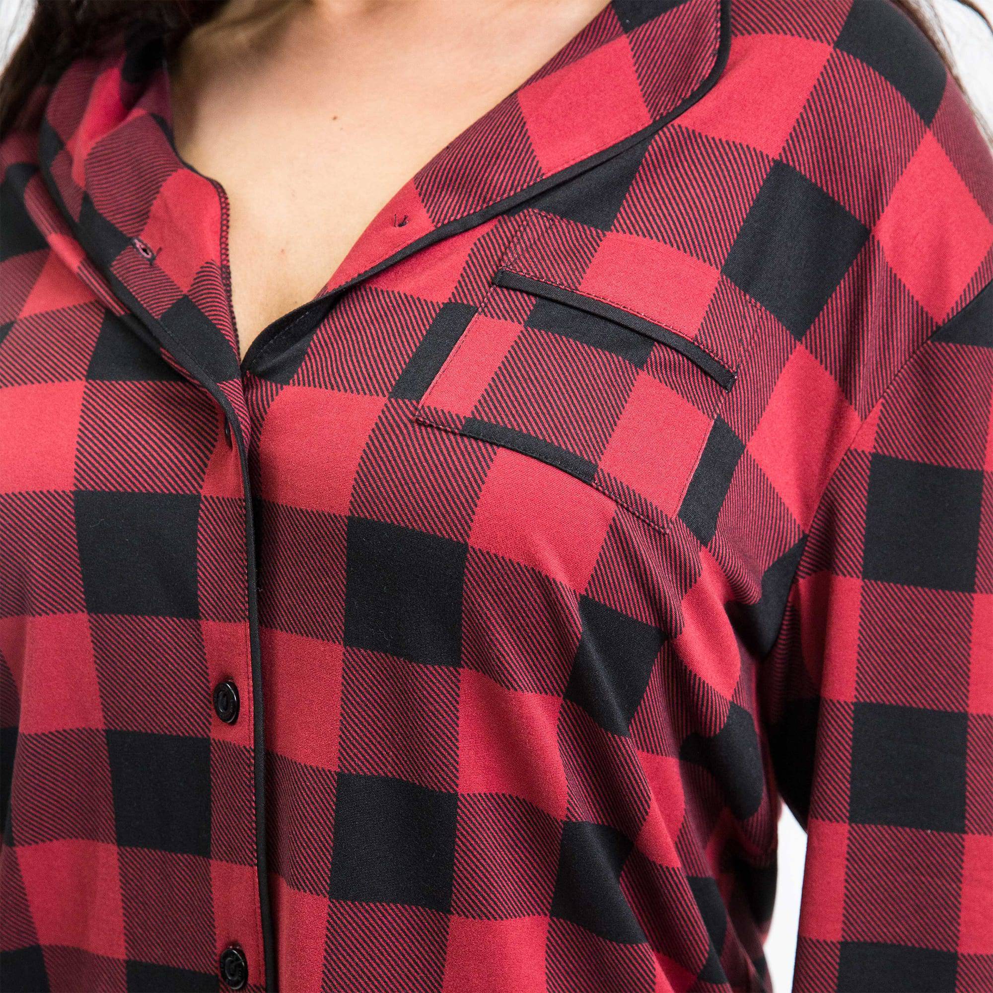Tandem Collar Pajama Set - BUFFALO CHECK RED - Tandem_BuffaloCheckRed_M_04