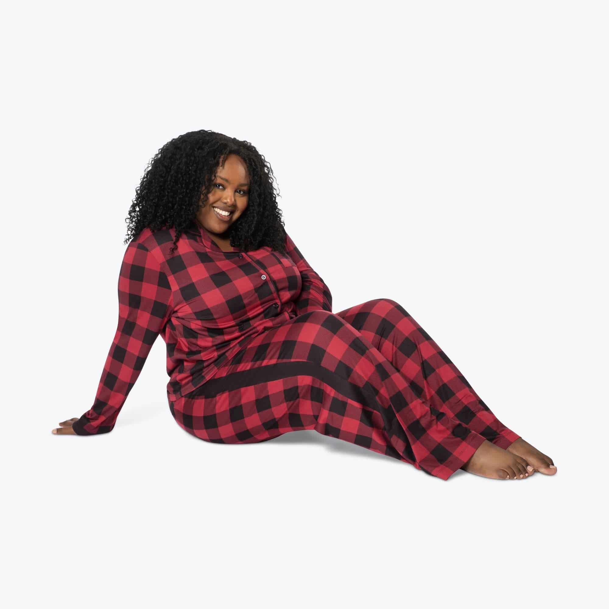 Tandem Collar Pajama Set - BUFFALO CHECK RED - Tandem_BuffaloRedCheck_XL_01b