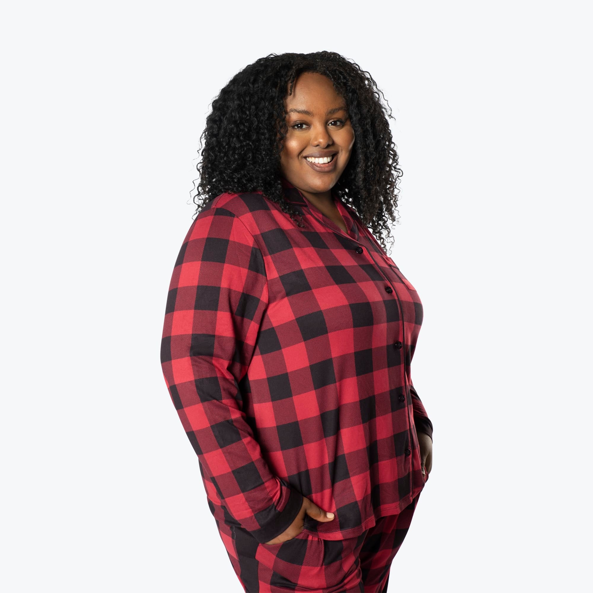 Tandem Collar Pajama Set - BUFFALO CHECK RED - Tandem_BuffaloRedCheck_XL_03