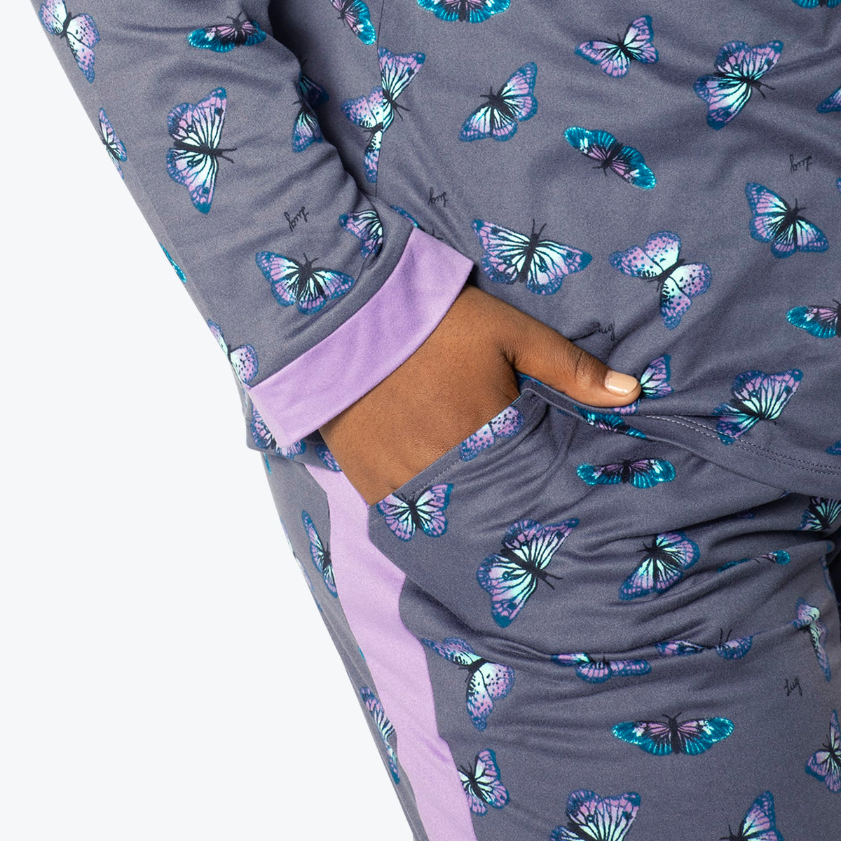 Tandem Collar Pajama Set - BUTTERFLY GREY - Tandem_ButterflyGrey_XL_04