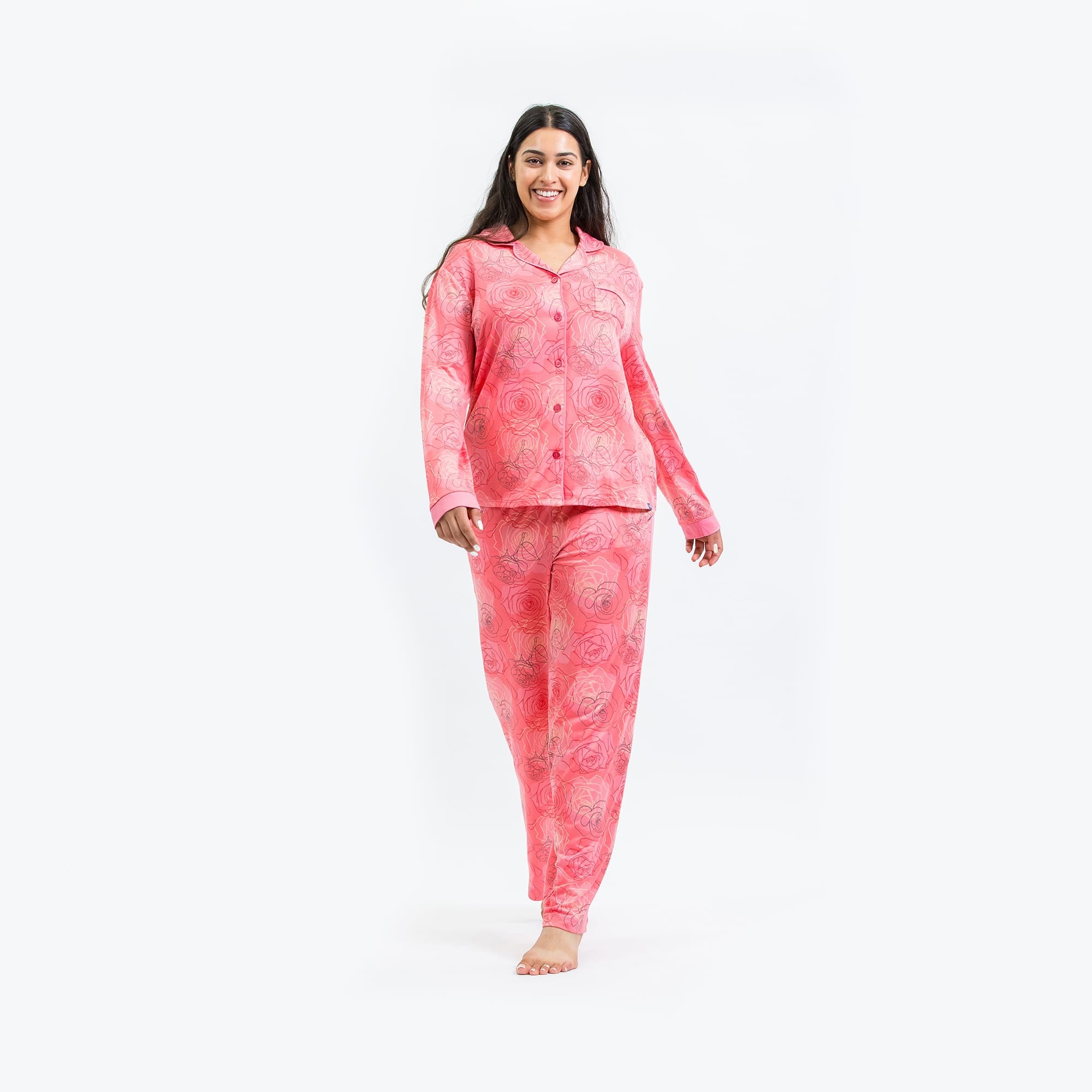 Tandem Collar Pajama Set - SERENITY ROSE - Tandem_SerenityRose_M_01b