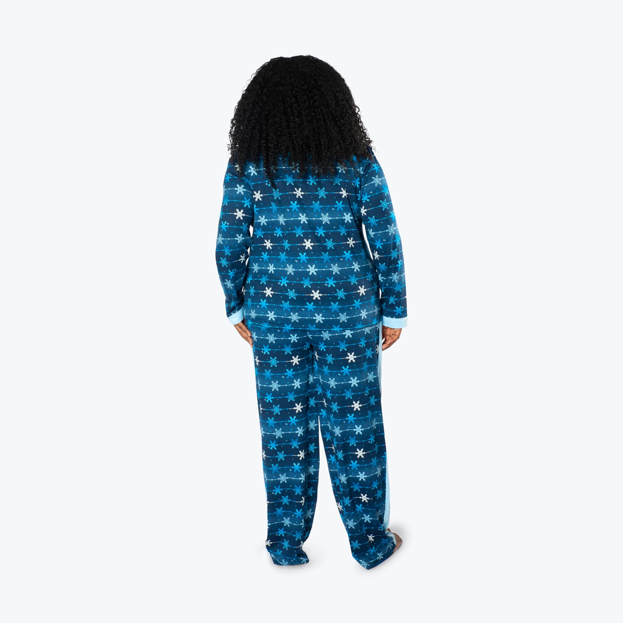 Tandem Collar Pajama Set - SNOWFLAKE NAVY - Tandem_SnowflakeNavy_XL_02