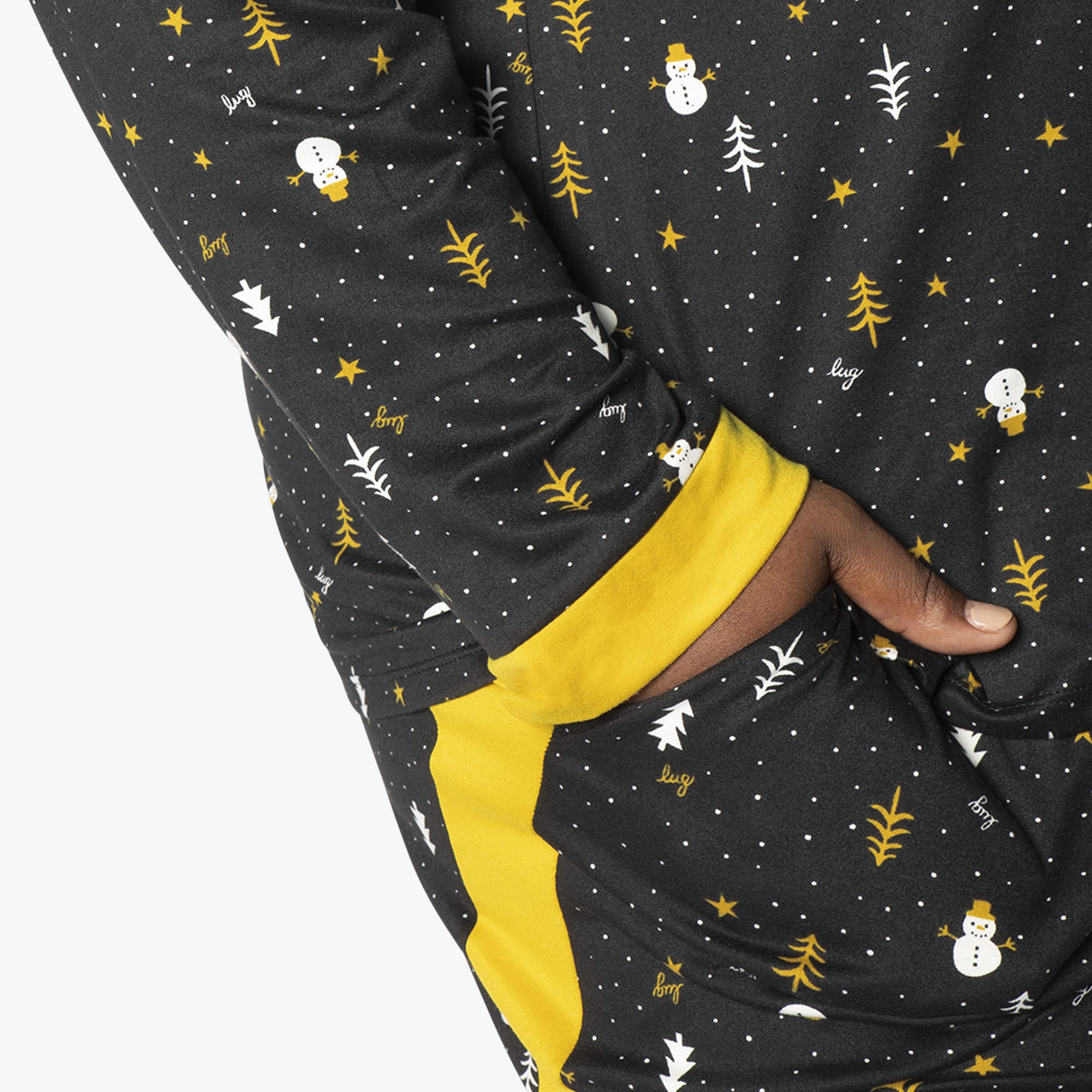 Tandem Collar Pajama Set - SNOWMAN TREES - Tandem_SnowmanTrees_XL_04