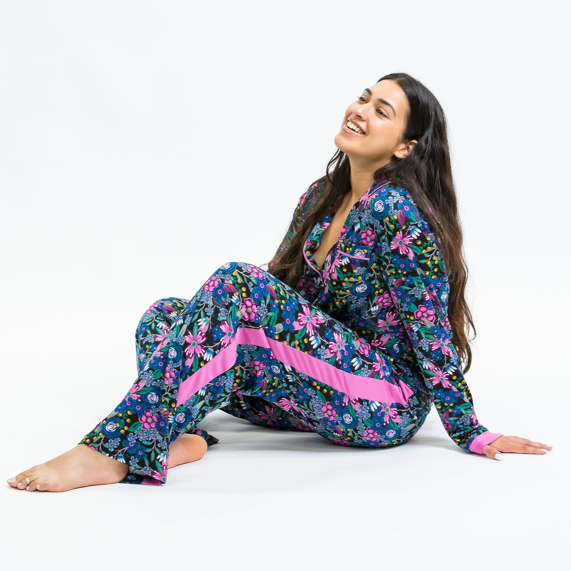 Tandem Collar Pajama Set - WHIMSY BLACK - Tandem_WhimsyBlack_M_01b