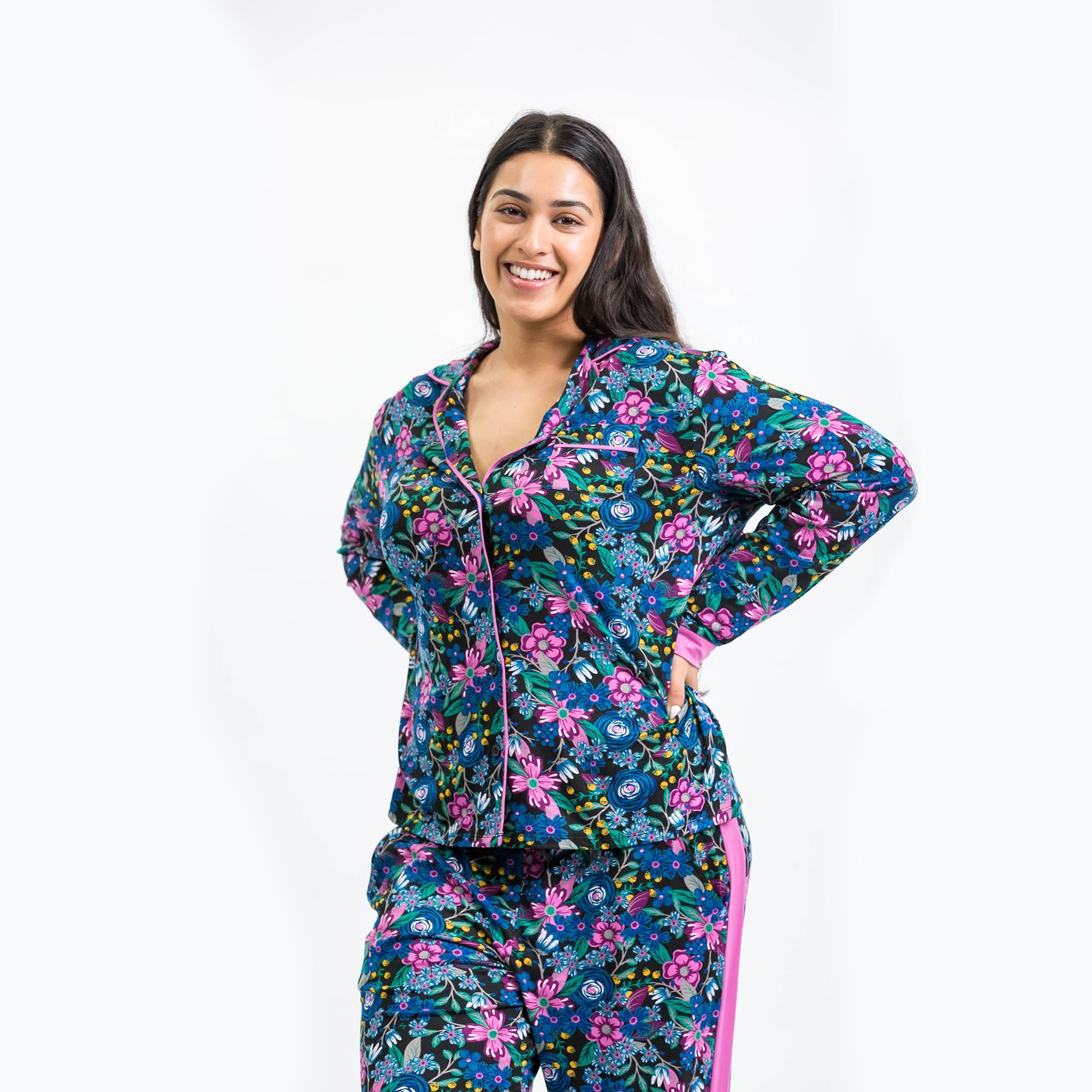 Tandem Collar Pajama Set - WHIMSY BLACK - Tandem_WhimsyBlack_M_03