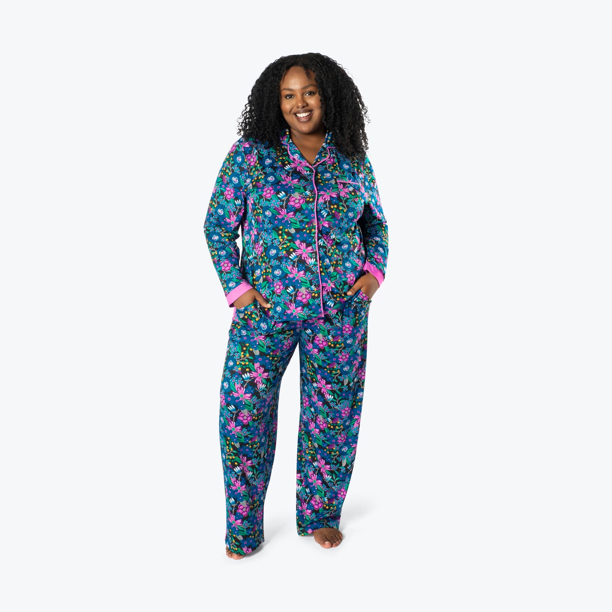 Tandem Collar Pajama Set - WHIMSY BLACK - Tandem_WhimsyBlack_XL_01a