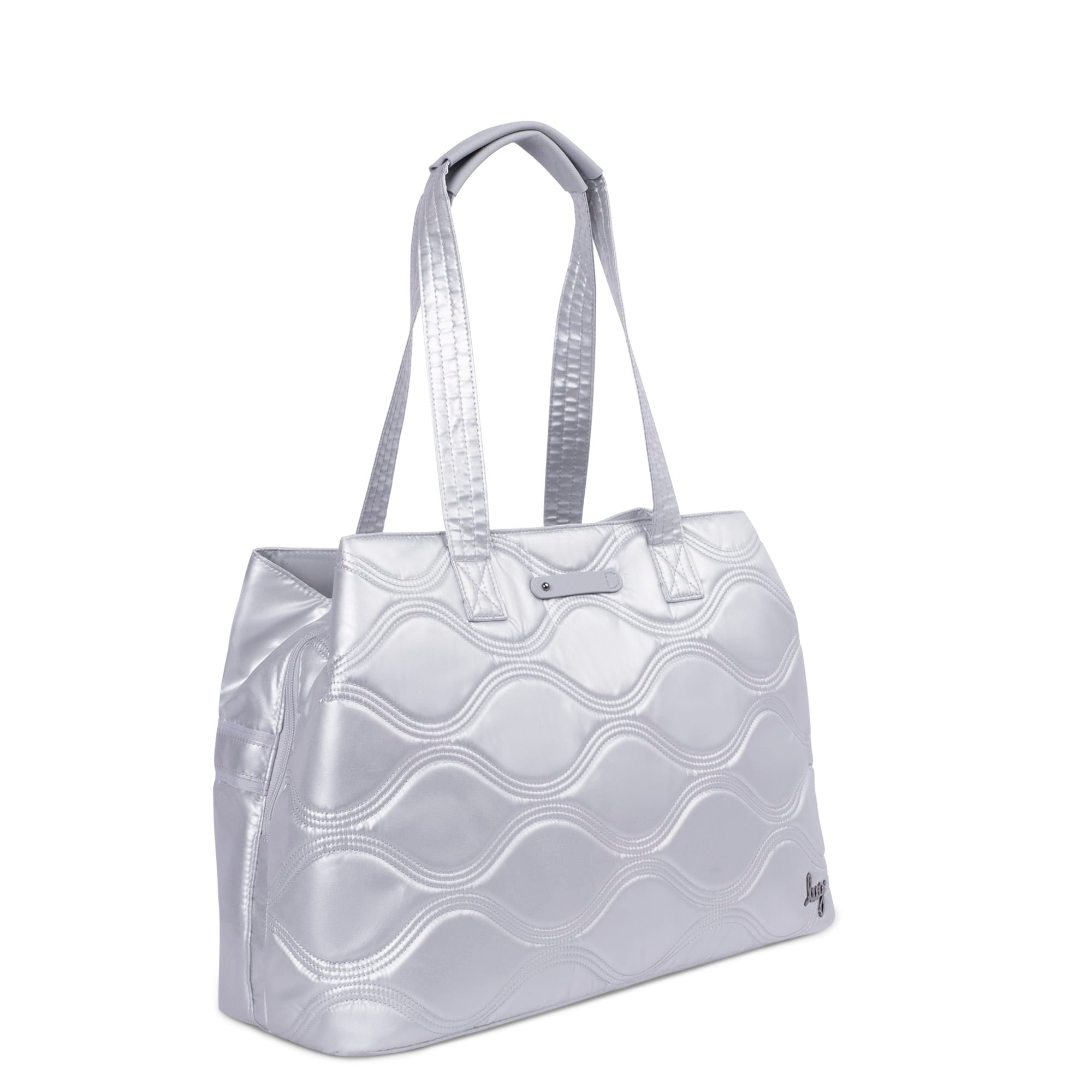 Silver tote handbags clearance