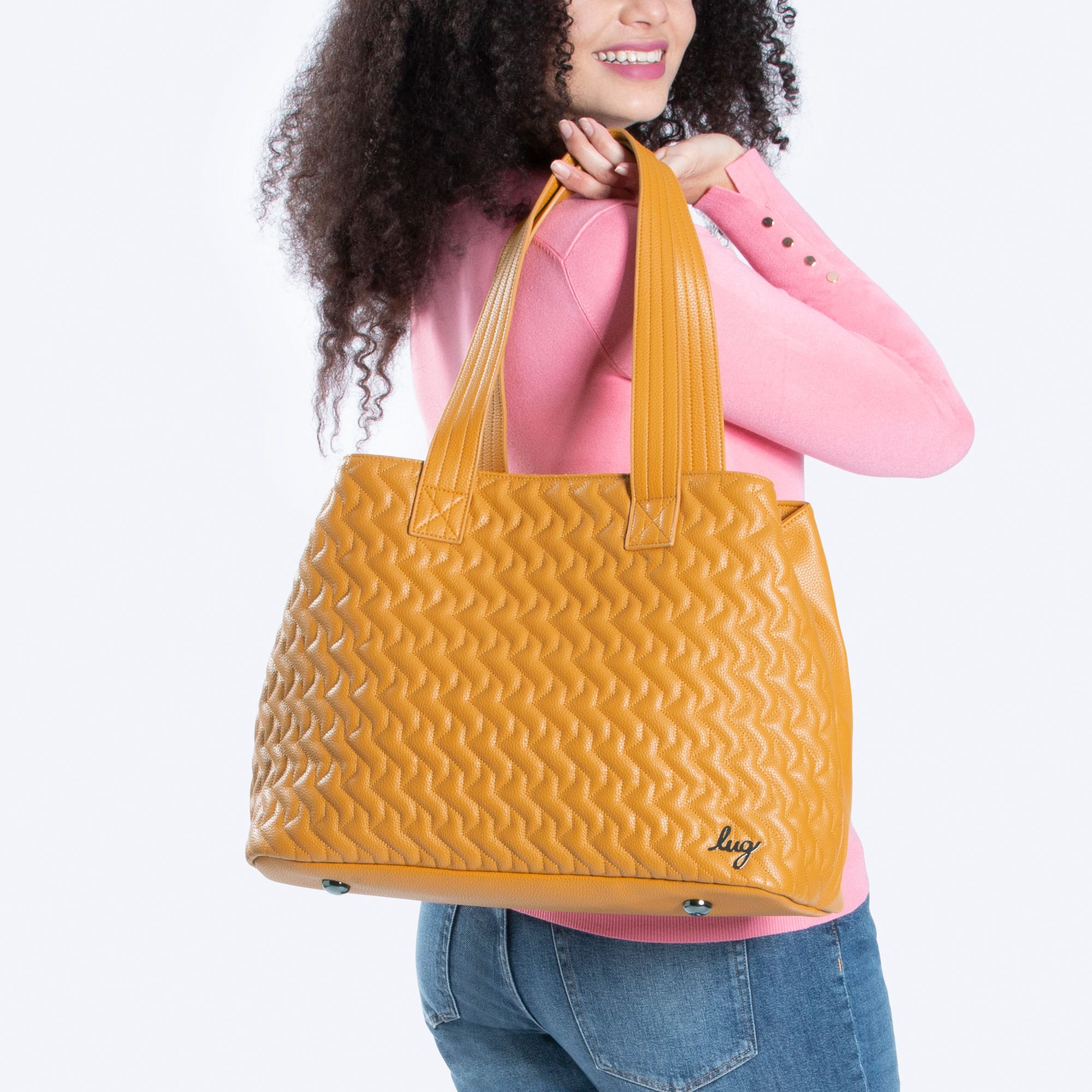 Tempo Classic VL Tote Bag - AMBER YELLOW - TempoVL_AmberYellow_Model