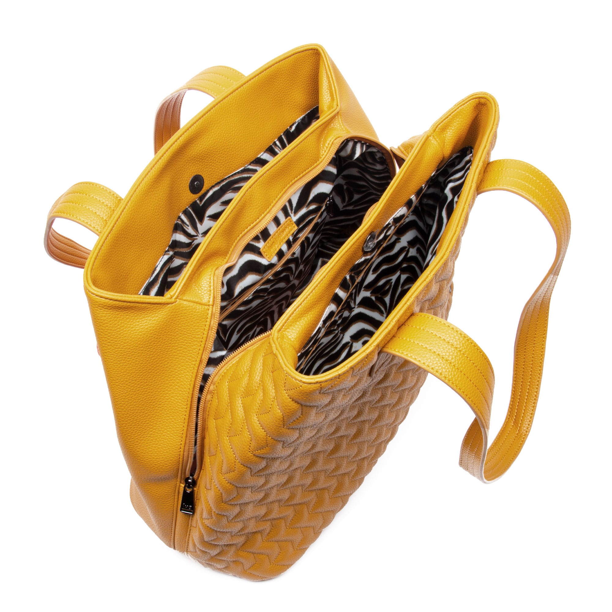 Tempo Classic VL Tote Bag - AMBER YELLOW - TempoVL_AmberYellow_ZEBRA_INTERIOR