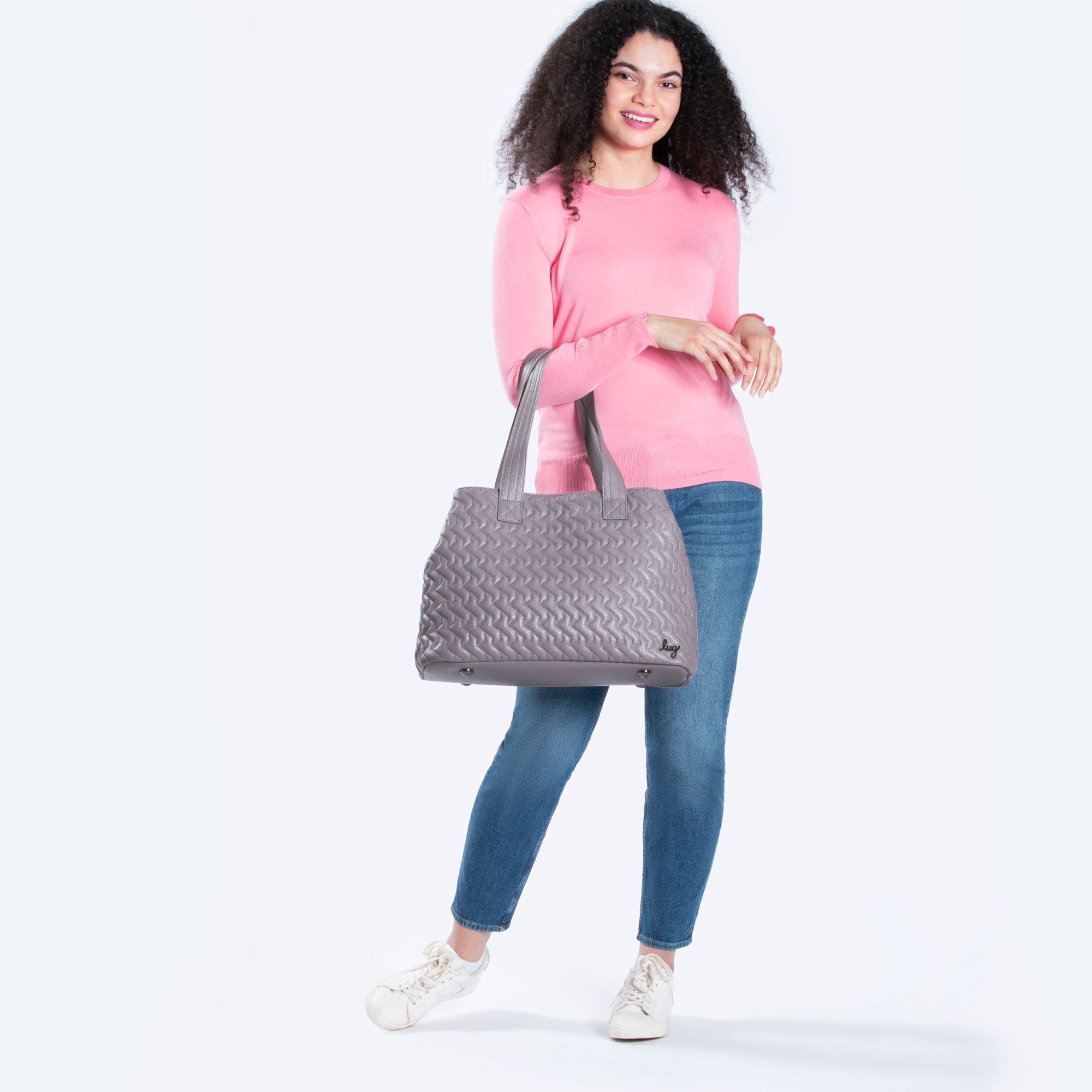 Tempo Classic VL Tote Bag - PEARL GREY - TempoVL_PearlGrey_Model