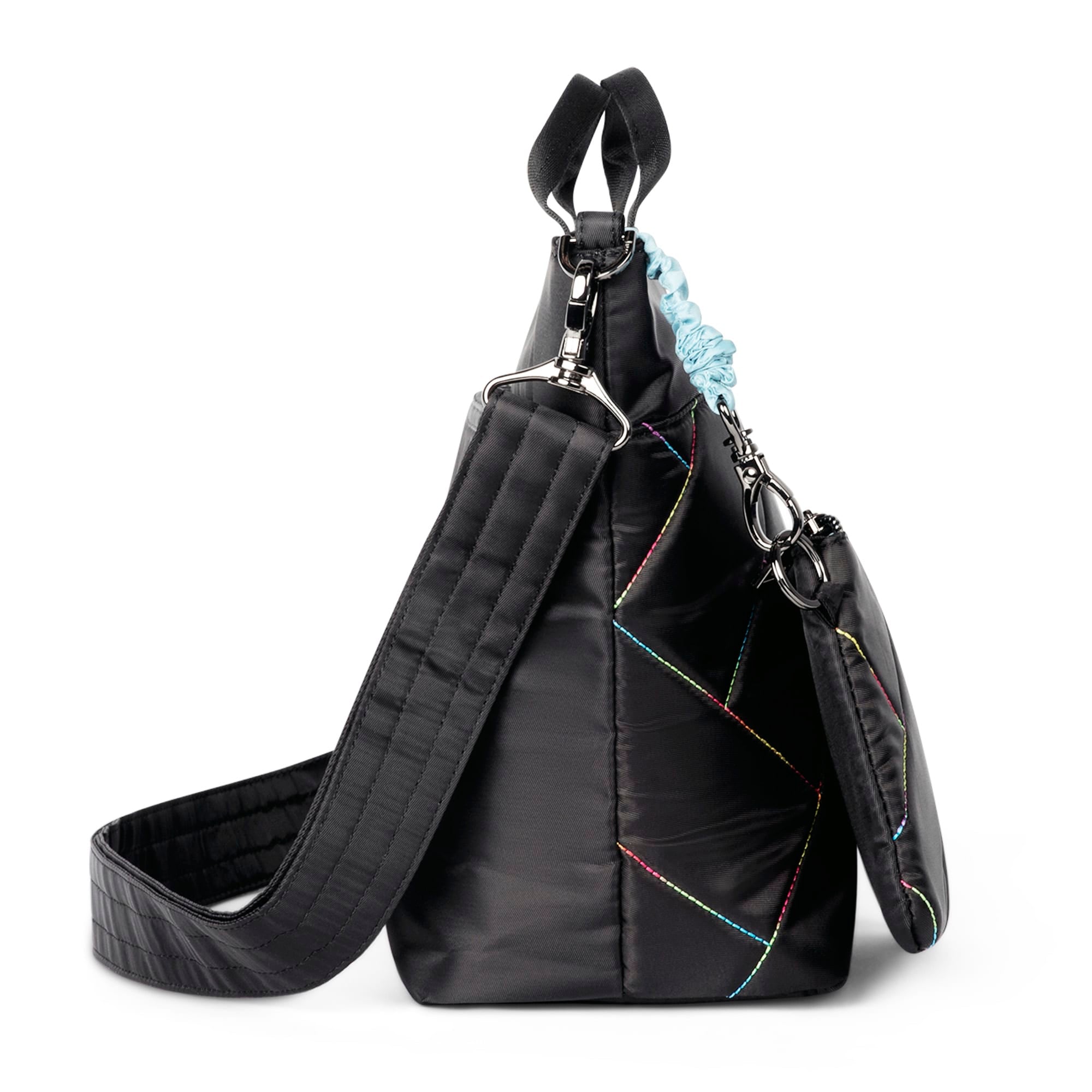 Tenor 2pc Crossbody Bag - BLACK RAINBOW STITCH - Tenor2pc_Black_Rainbow_Stitch_03