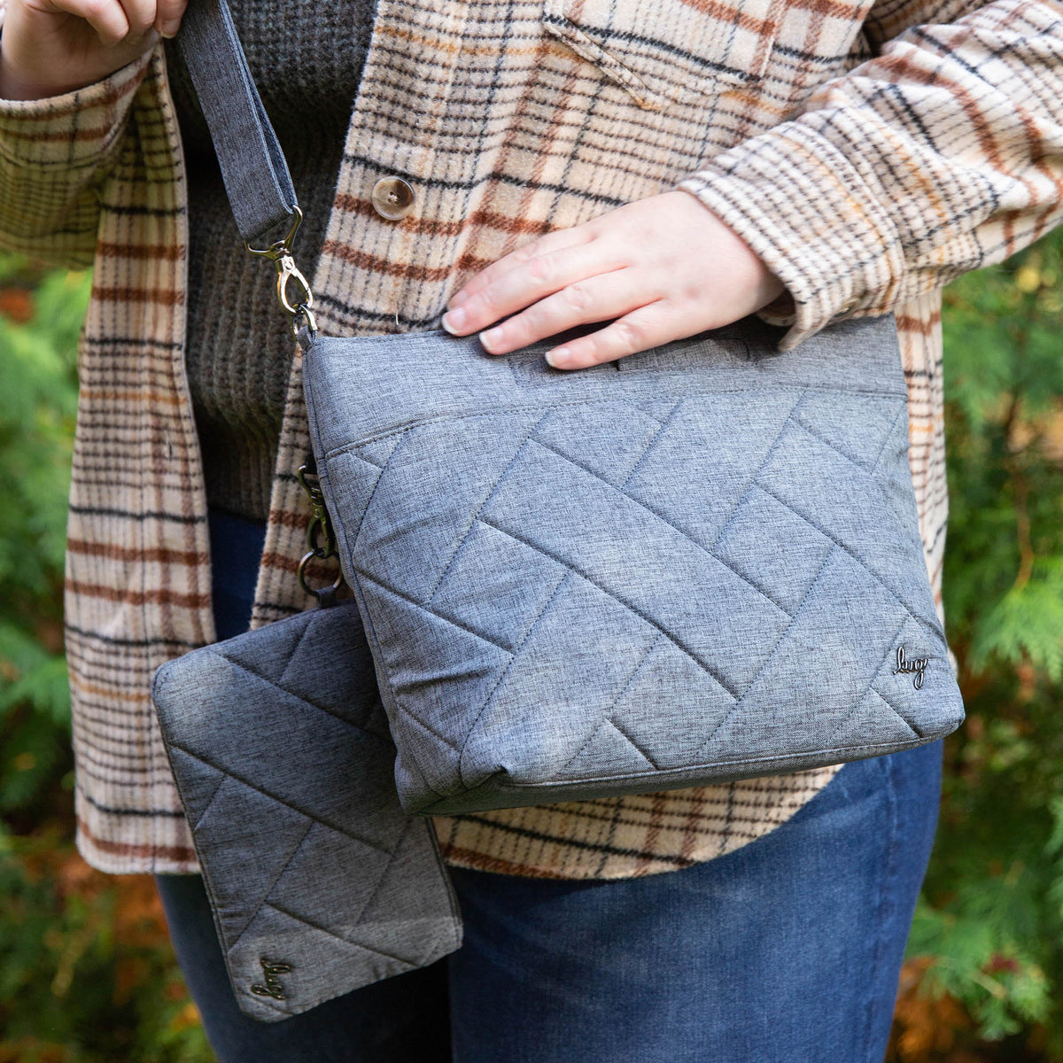 Tenor 2pc Crossbody Bag - HEATHER GREY - Tenor_2pc_Hover