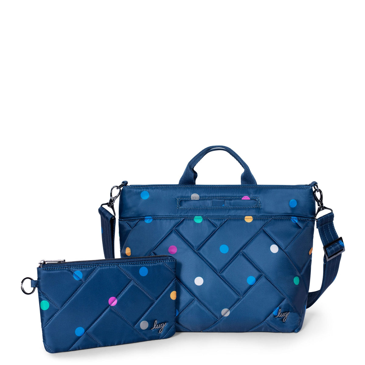 Tenor 2pc Crossbody Bag - MULTI DOTS NAVY - Tenor_MultiDotNavy_01a