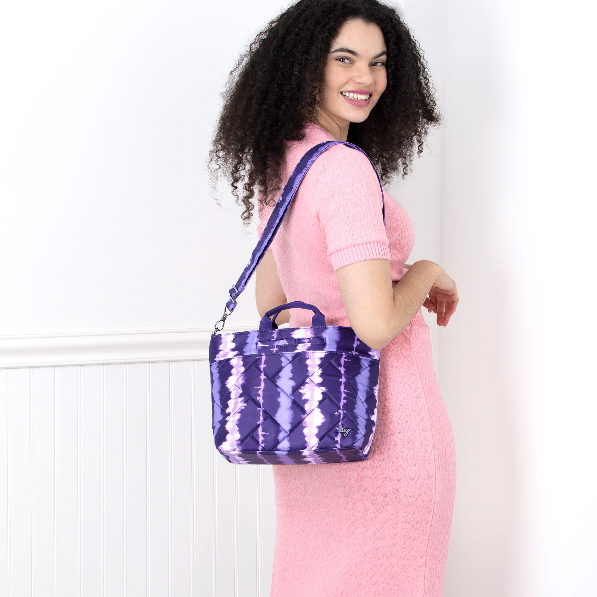 Tenor 2pc Crossbody Bag - SHIBORI PURPLE - Tenor_ShiboriPurple_Model