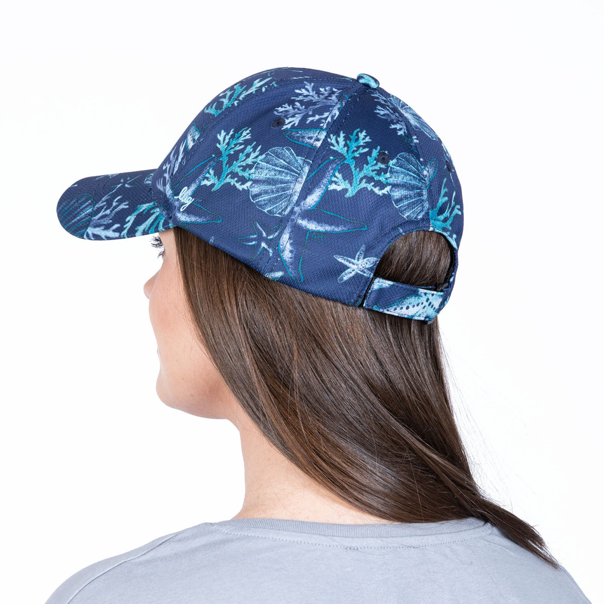 Unisex bucket hat with allover print, Navy, L-XL