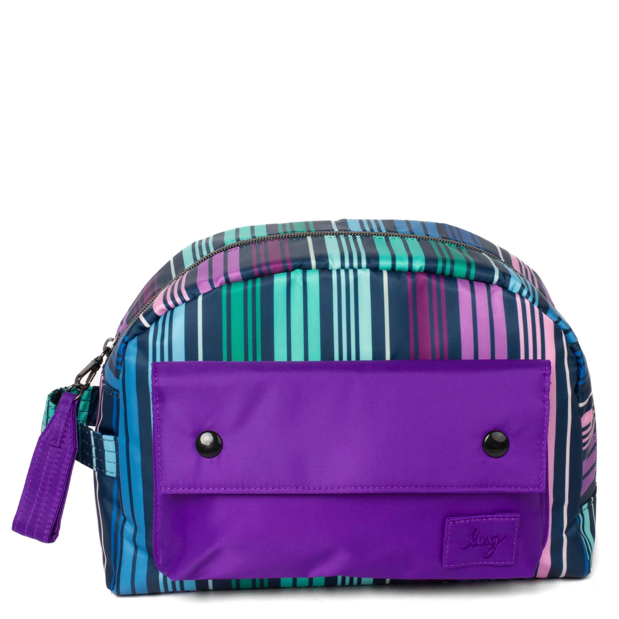 Towboat Toiletry Case - LOVE STRIPE MULTI GRAPE PURPLE - TowBoat_LoveStripeMultiElectricPurple_01