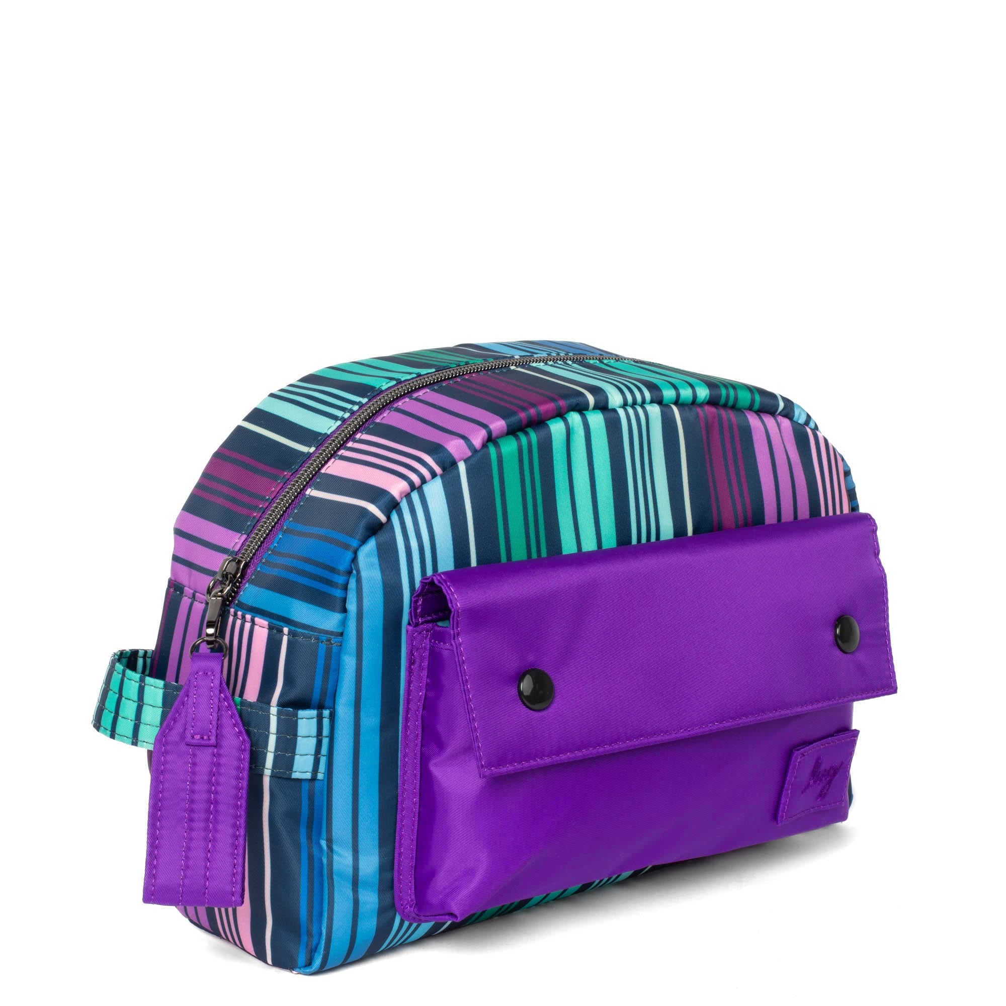 Towboat Toiletry Case - LOVE STRIPE MULTI GRAPE PURPLE - TowBoat_LoveStripeMultiElectricPurple_02