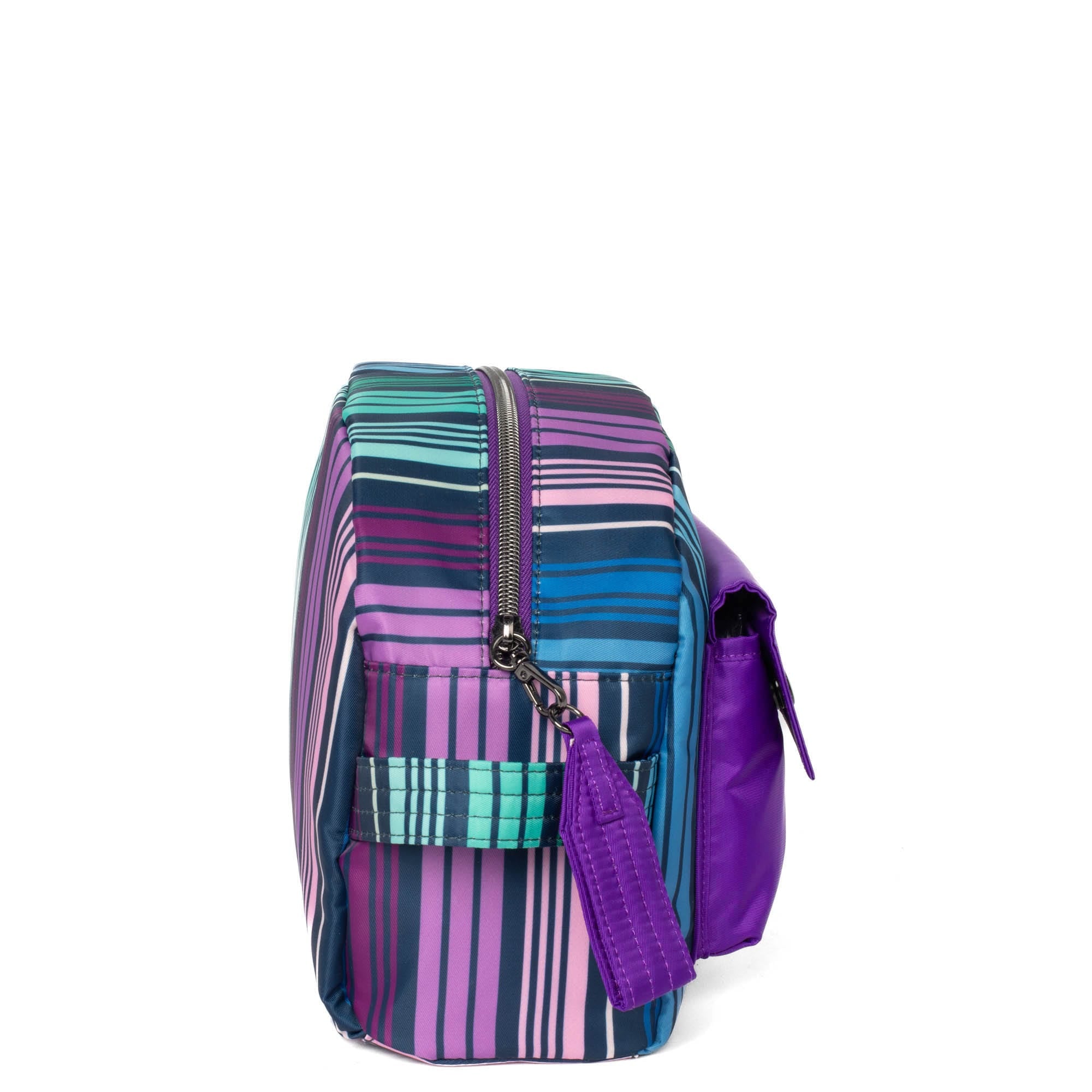 Towboat Toiletry Case - LOVE STRIPE MULTI GRAPE PURPLE - TowBoat_LoveStripeMultiElectricPurple_03