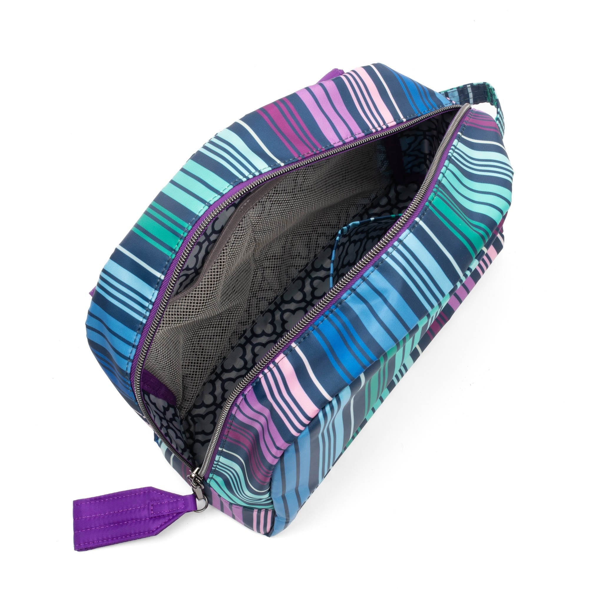 Towboat Toiletry Case - LOVE STRIPE MULTI GRAPE PURPLE - TowBoat_LoveStripeMultiElectricPurple_05
