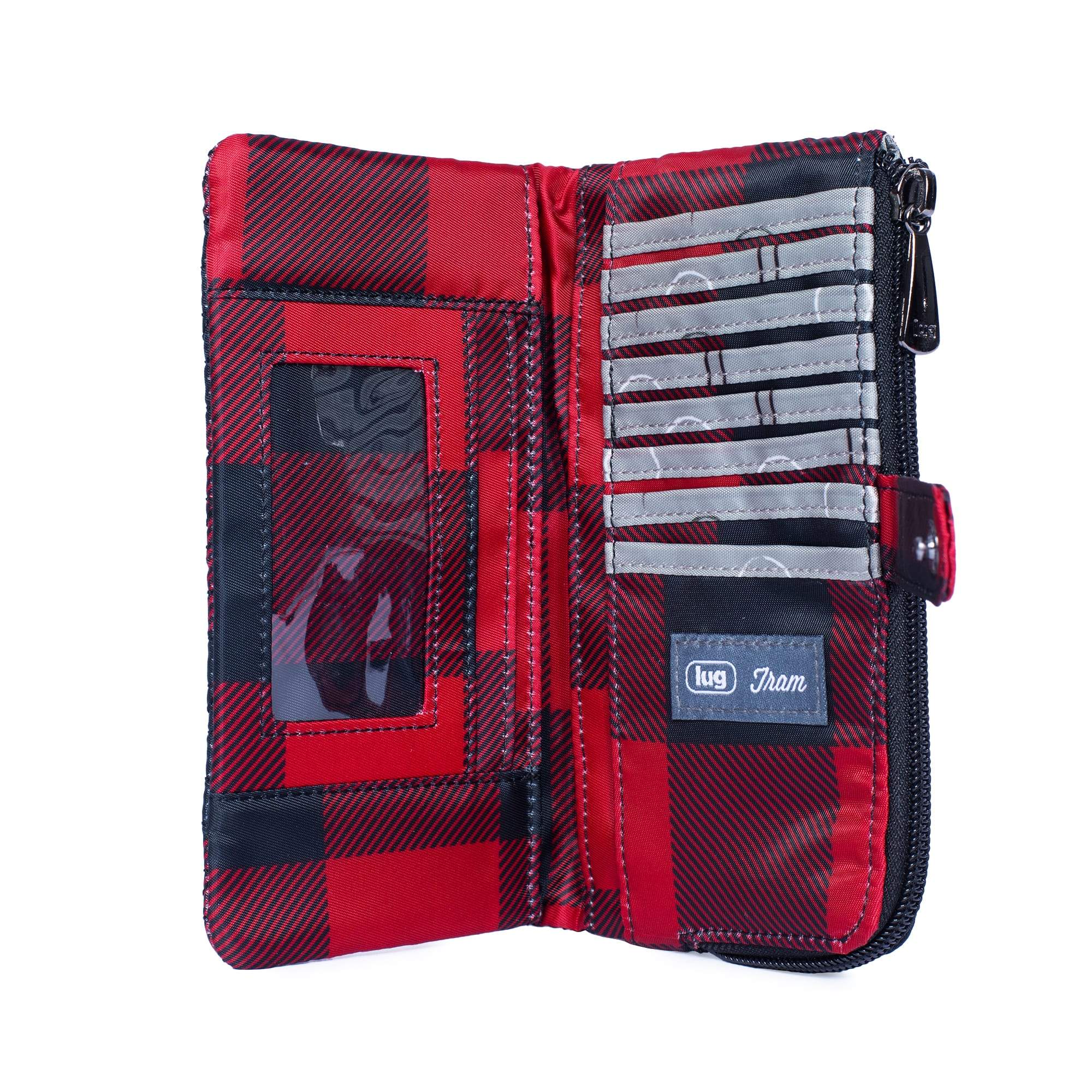Tram RFID Wallet - BUFFALO CHECK RED - Tram_BuffaloCheckRed_05a