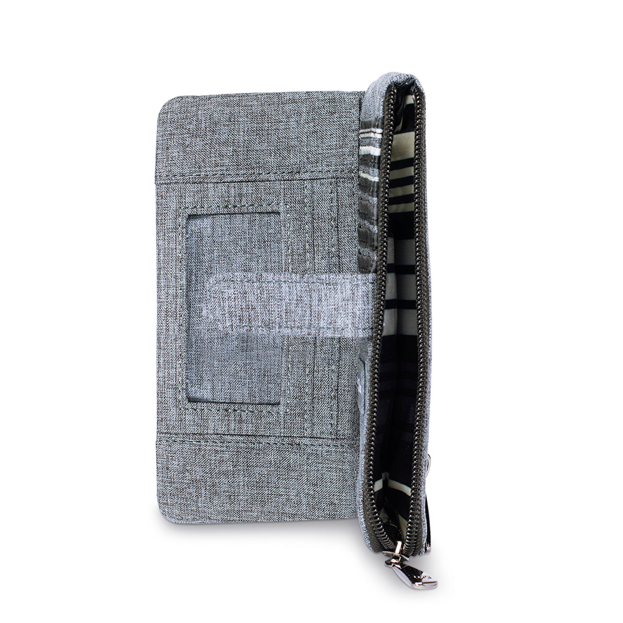 Tram RFID Wallet - HEATHER GREY LOVE STRIPE - Tram_HeatherGrey_05