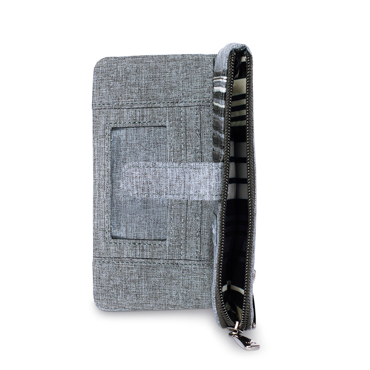 Tram RFID Wallet - HEATHER GREY LOVE STRIPE - Tram_HeatherGrey_05