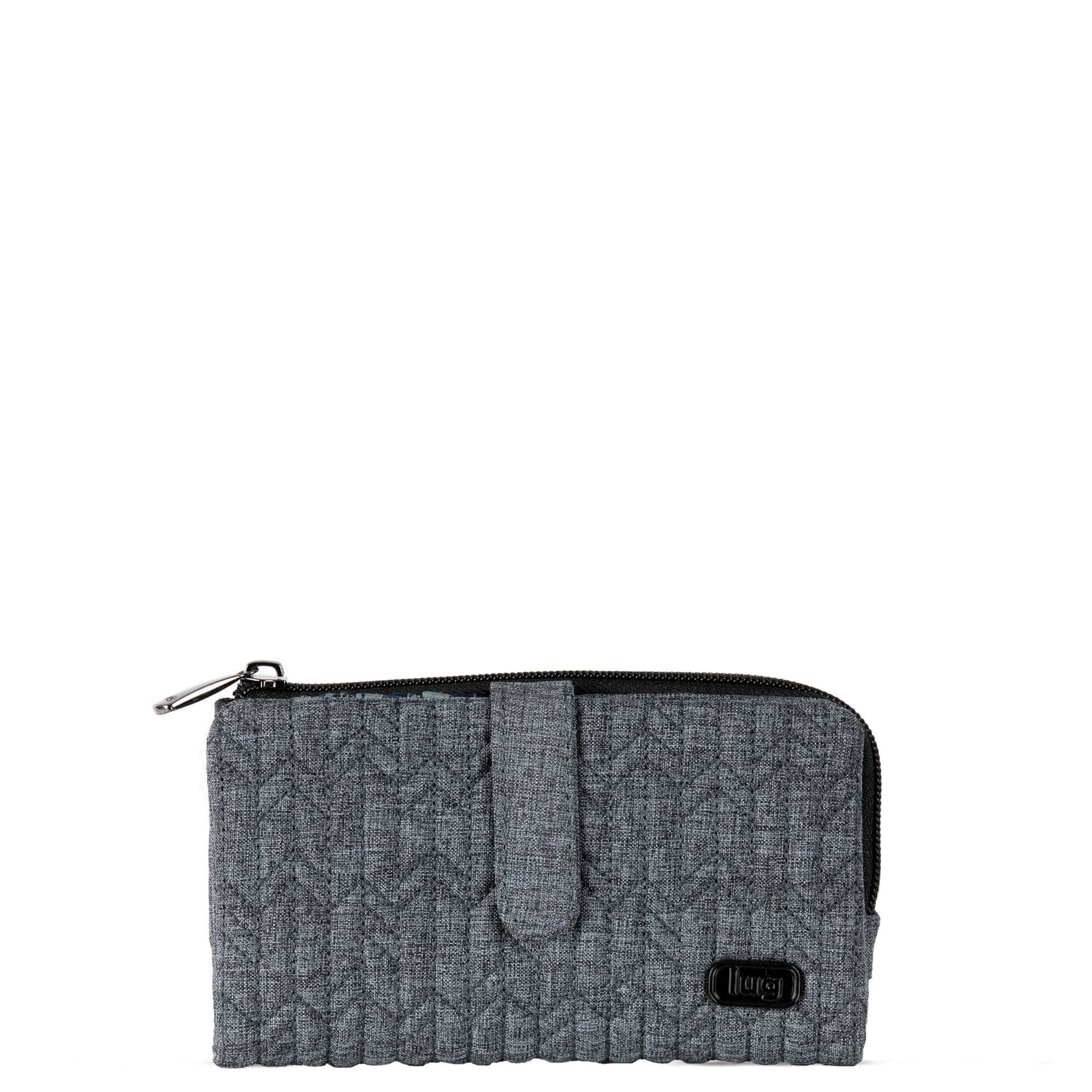 Tram RFID Wallet - HEATHER GREY LOVE STRIPE - Tram_HeatherGrey_1