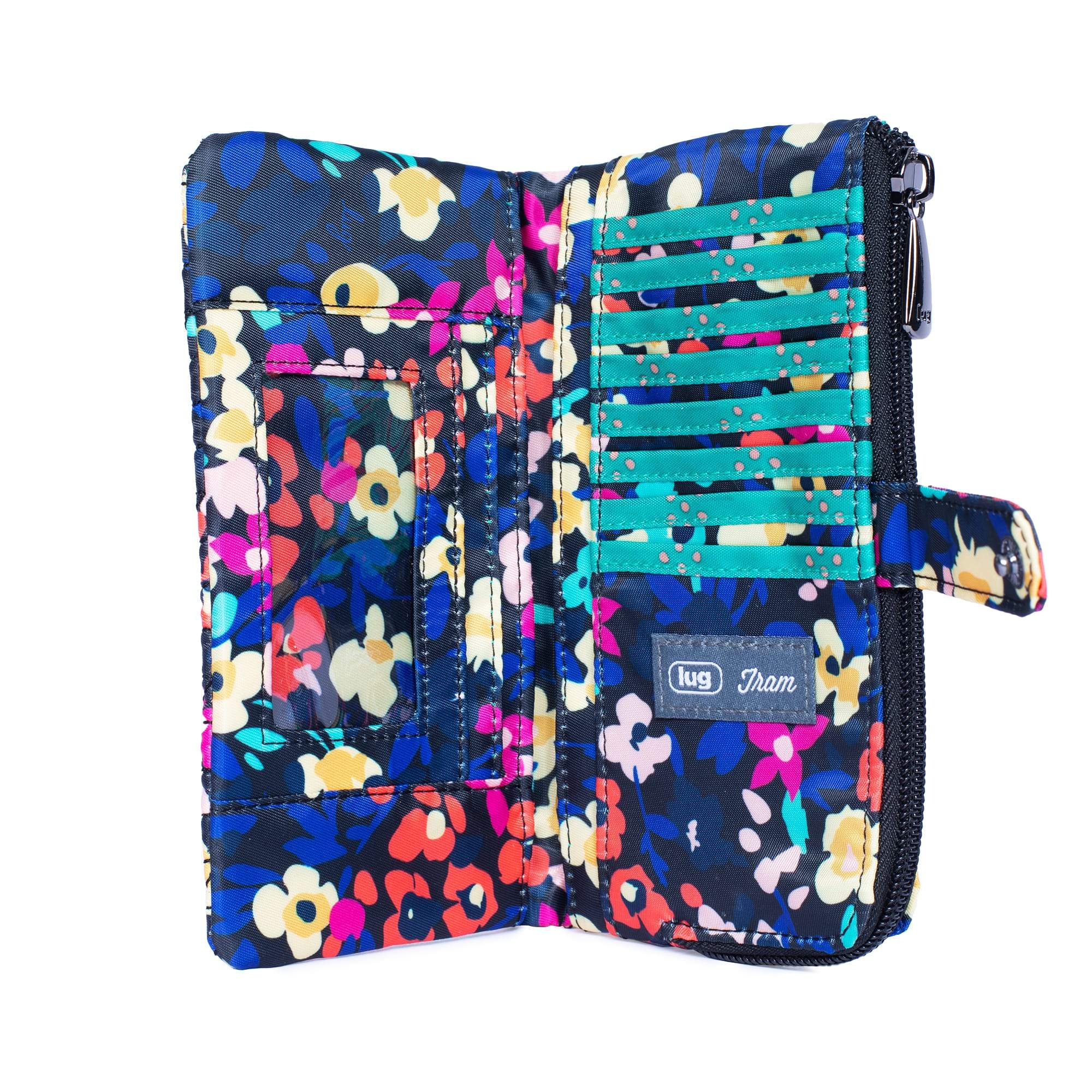 Tram RFID Wallet - WILDFLOWER BLACK - Tram_WildflowerBlack_05a